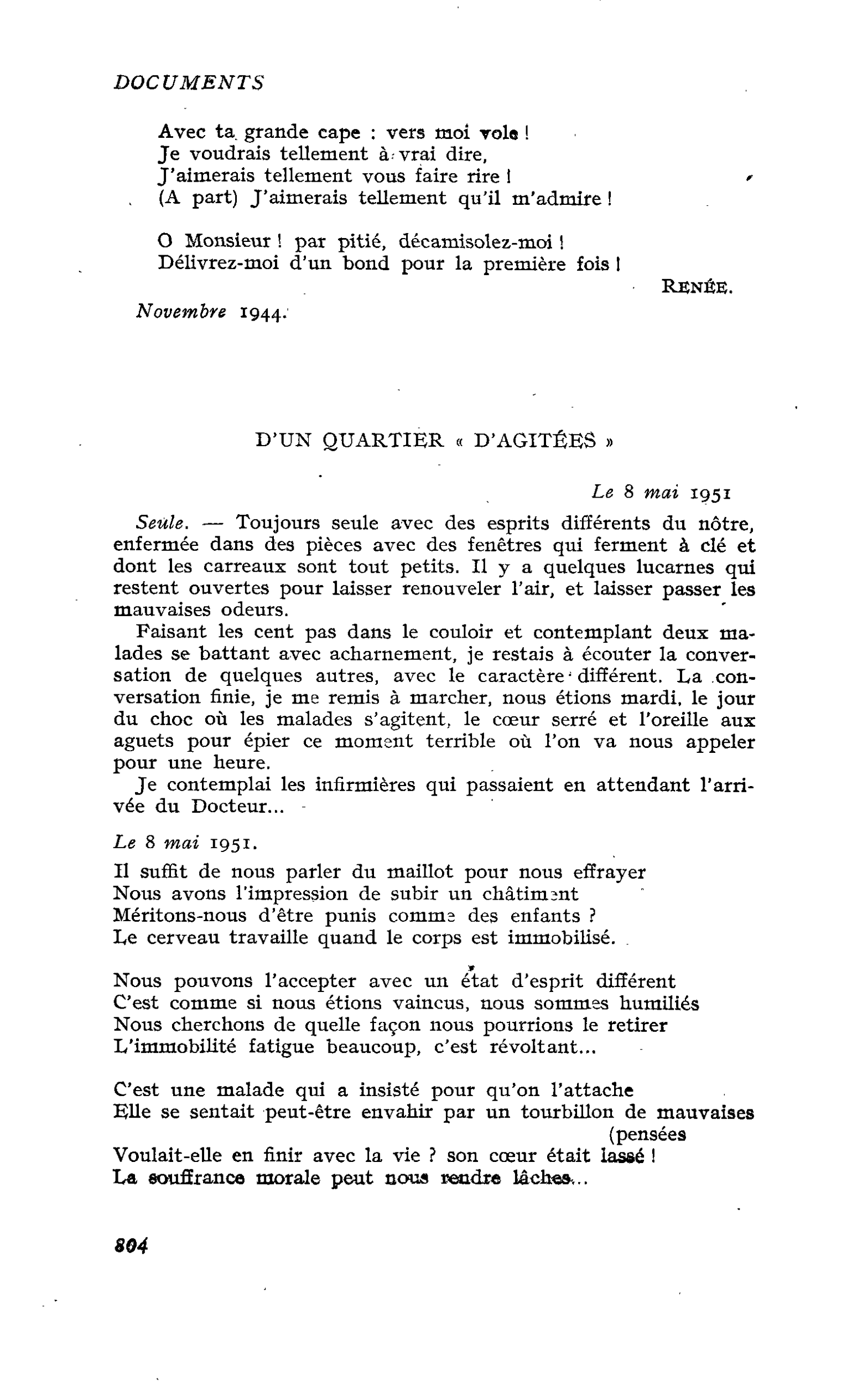 D’UN QUARTIER « D’AGITÉES »
