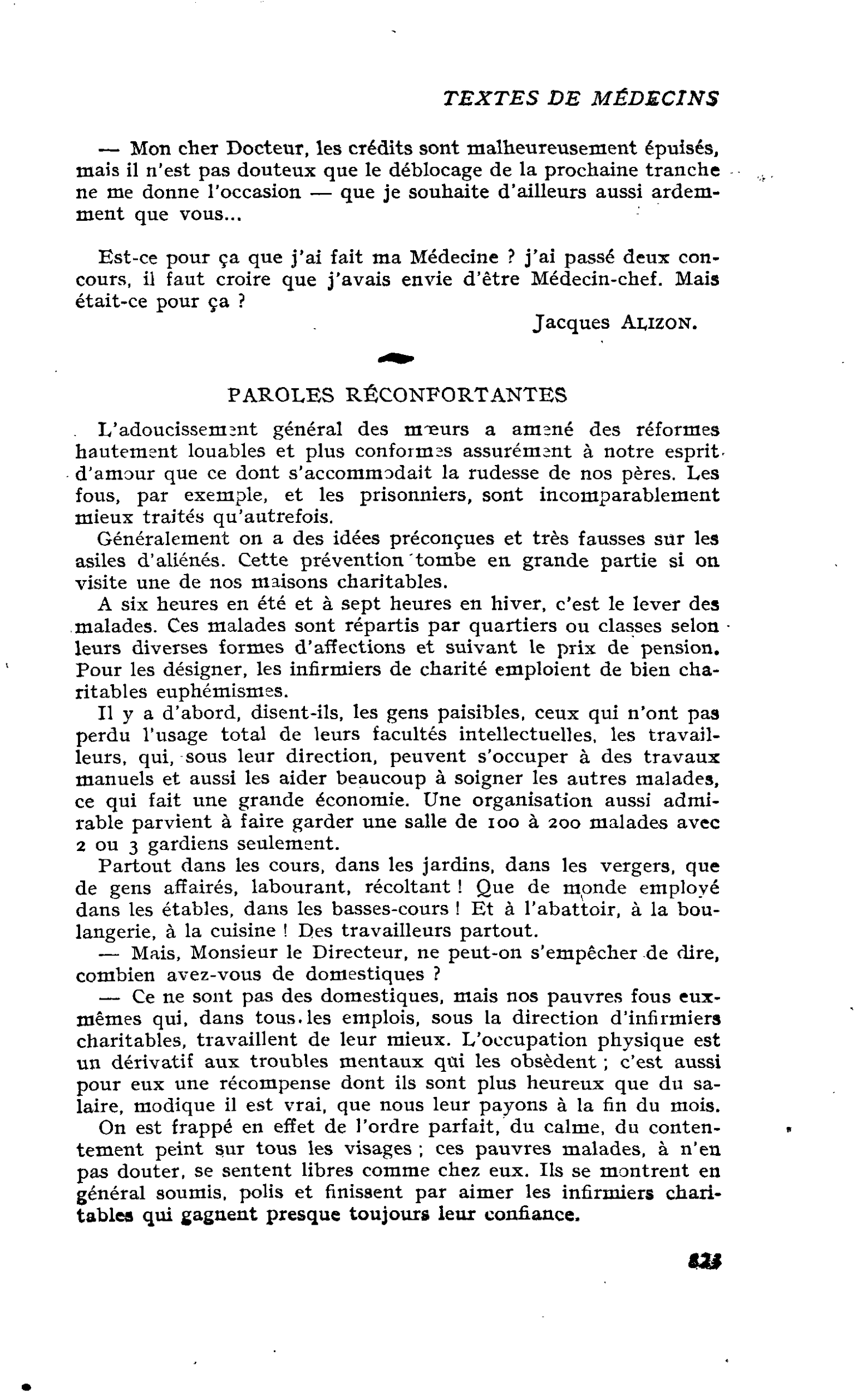 Paroles réconfortantes