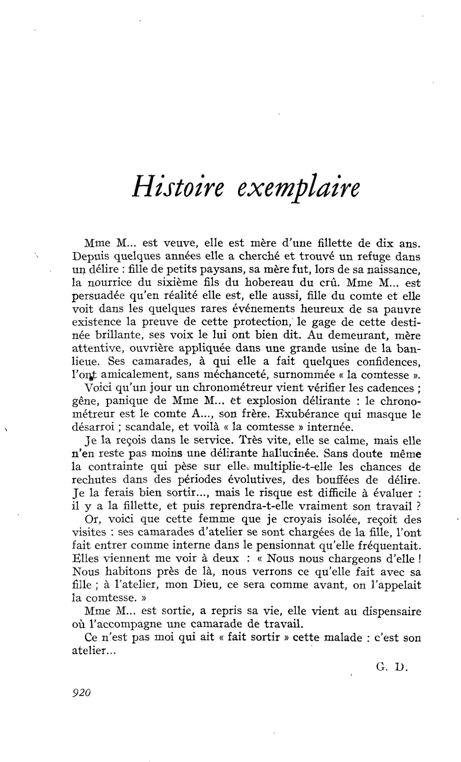 Histoire exemplaire