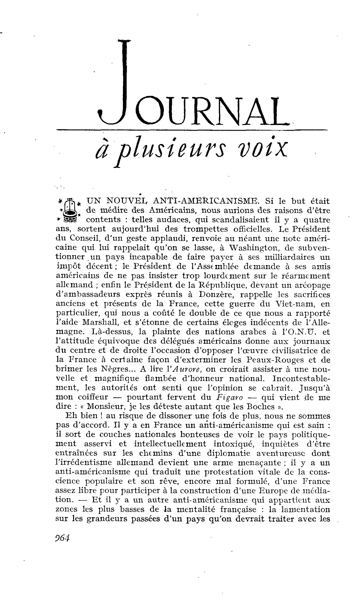 UN NOUVEL ANTI-AMERICANISME
