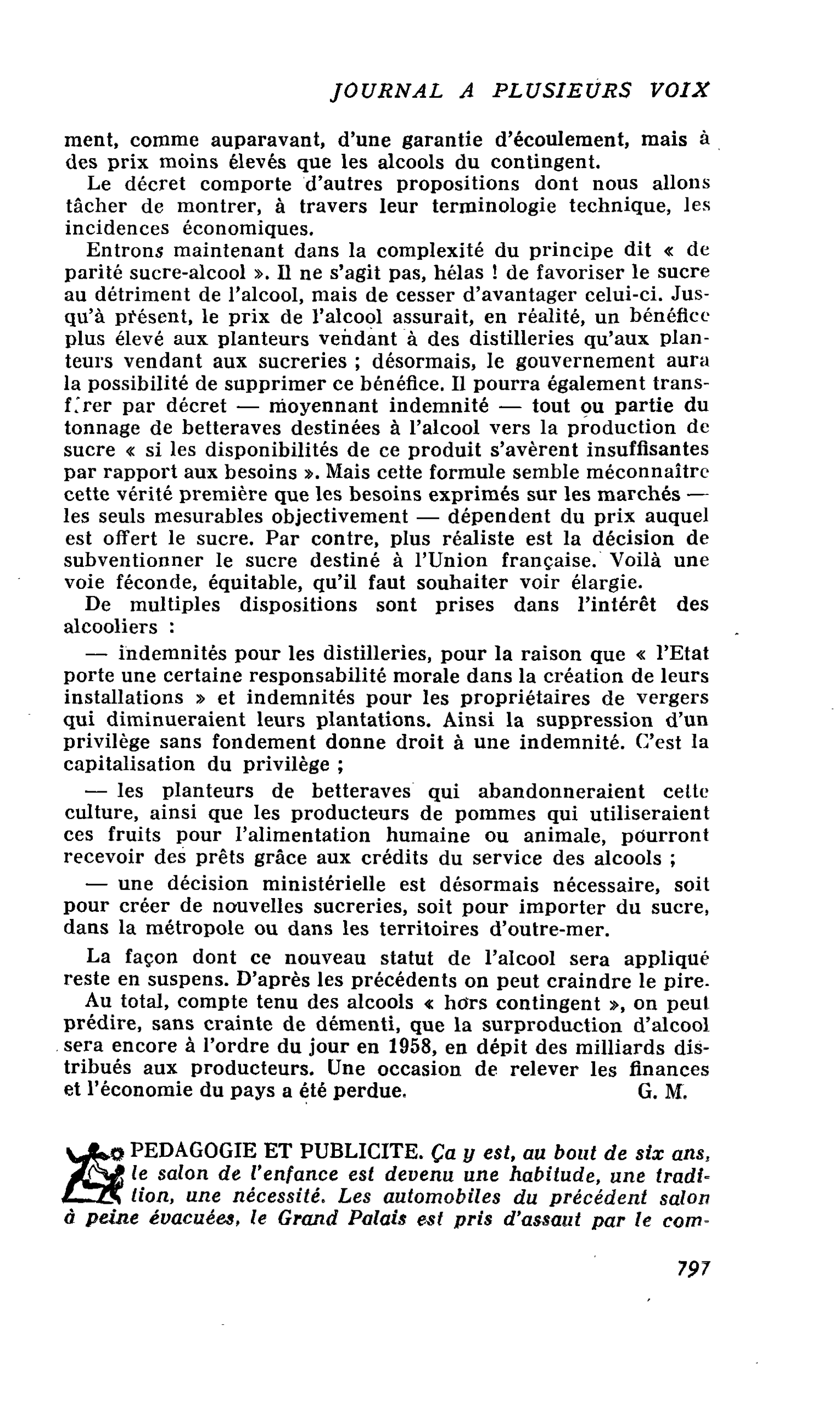 PEDAGOGIE ET PUBLICITE