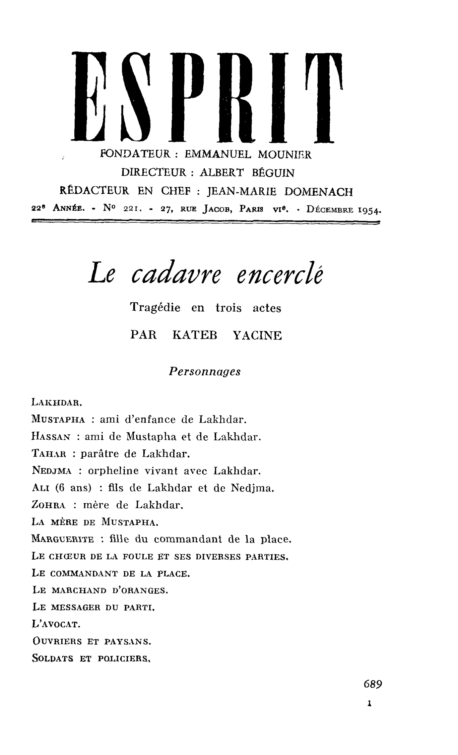 Le Cadavre encerclé
