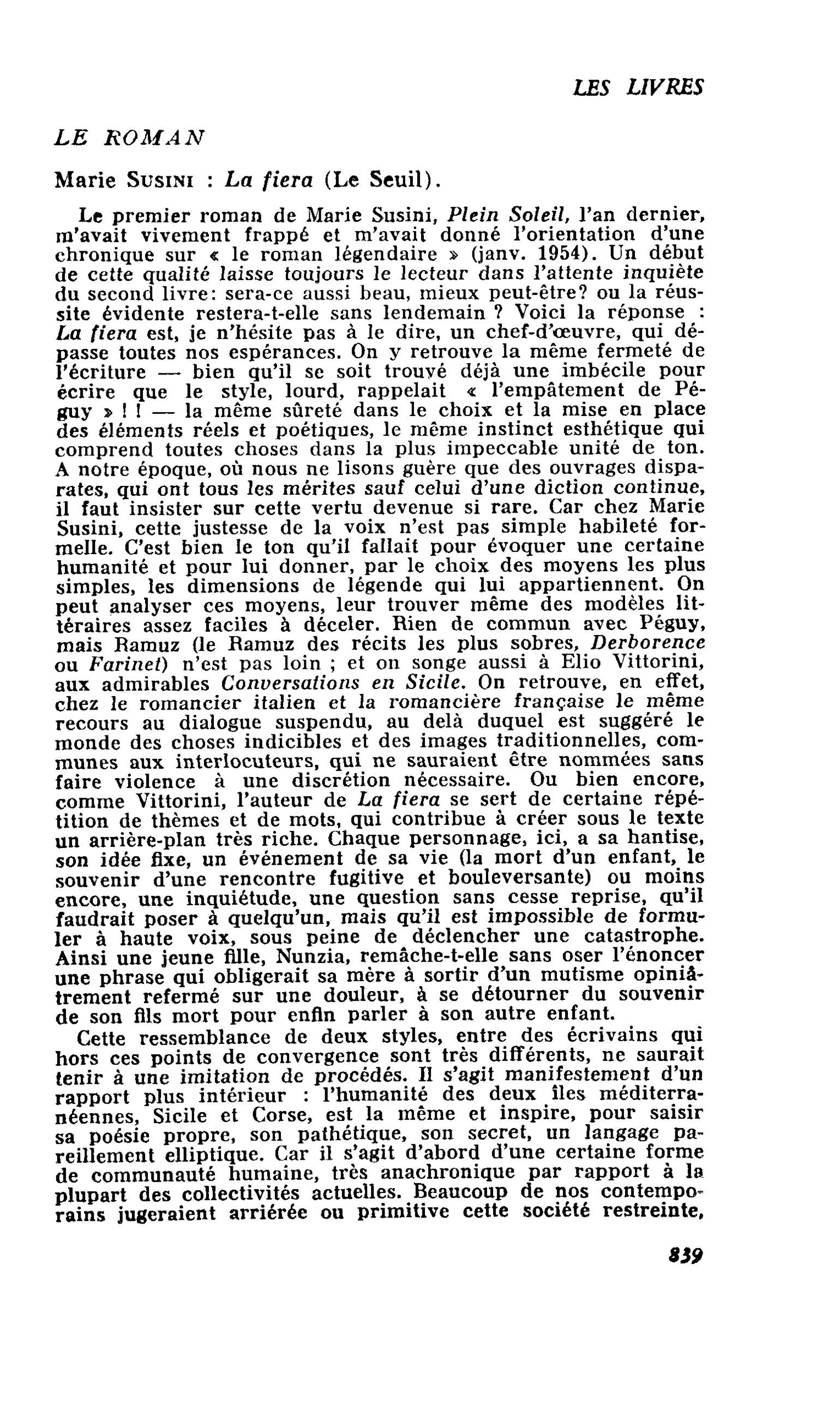 Marie Susini : La fiera