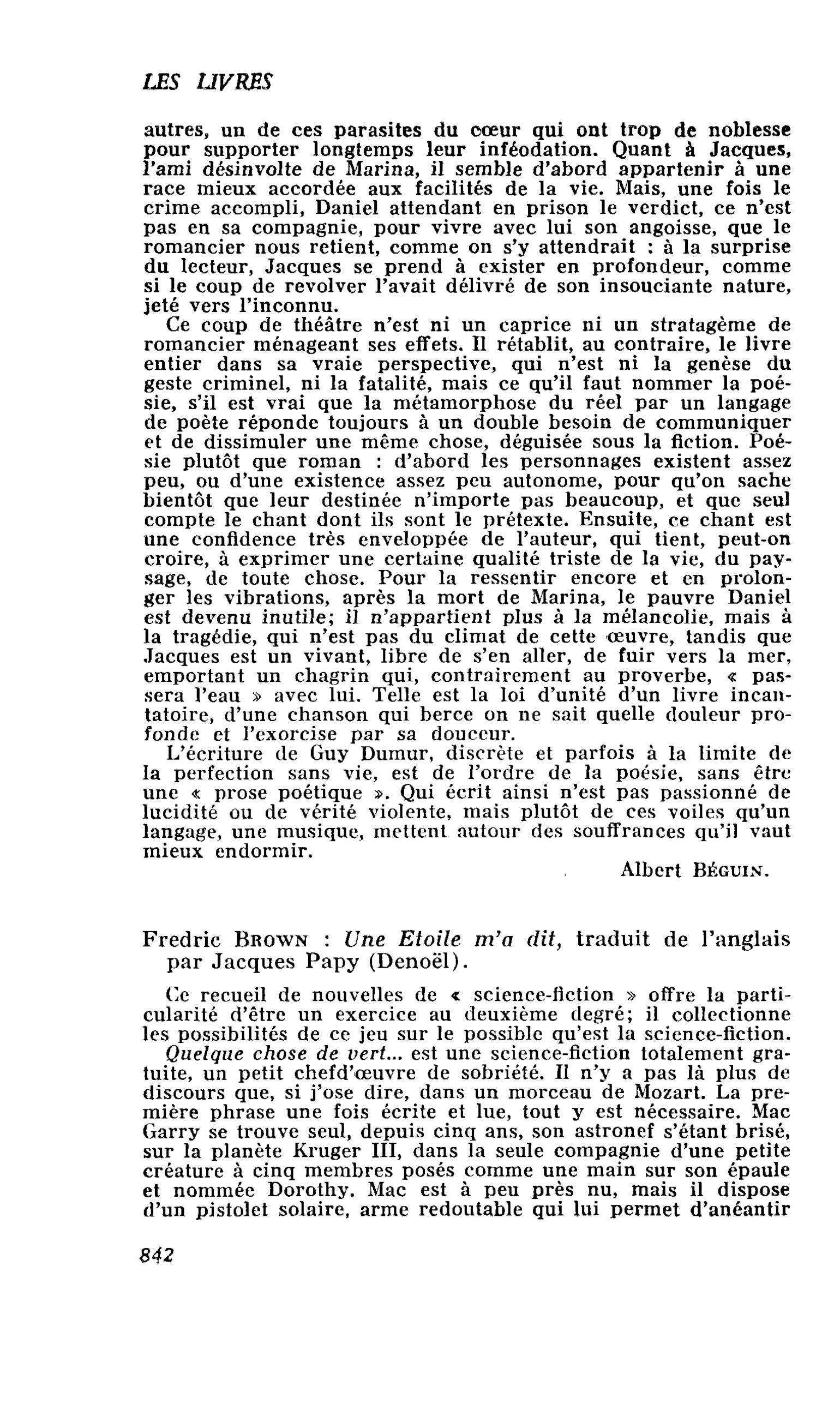 Fredric Brown : Une Etoile m’a dit