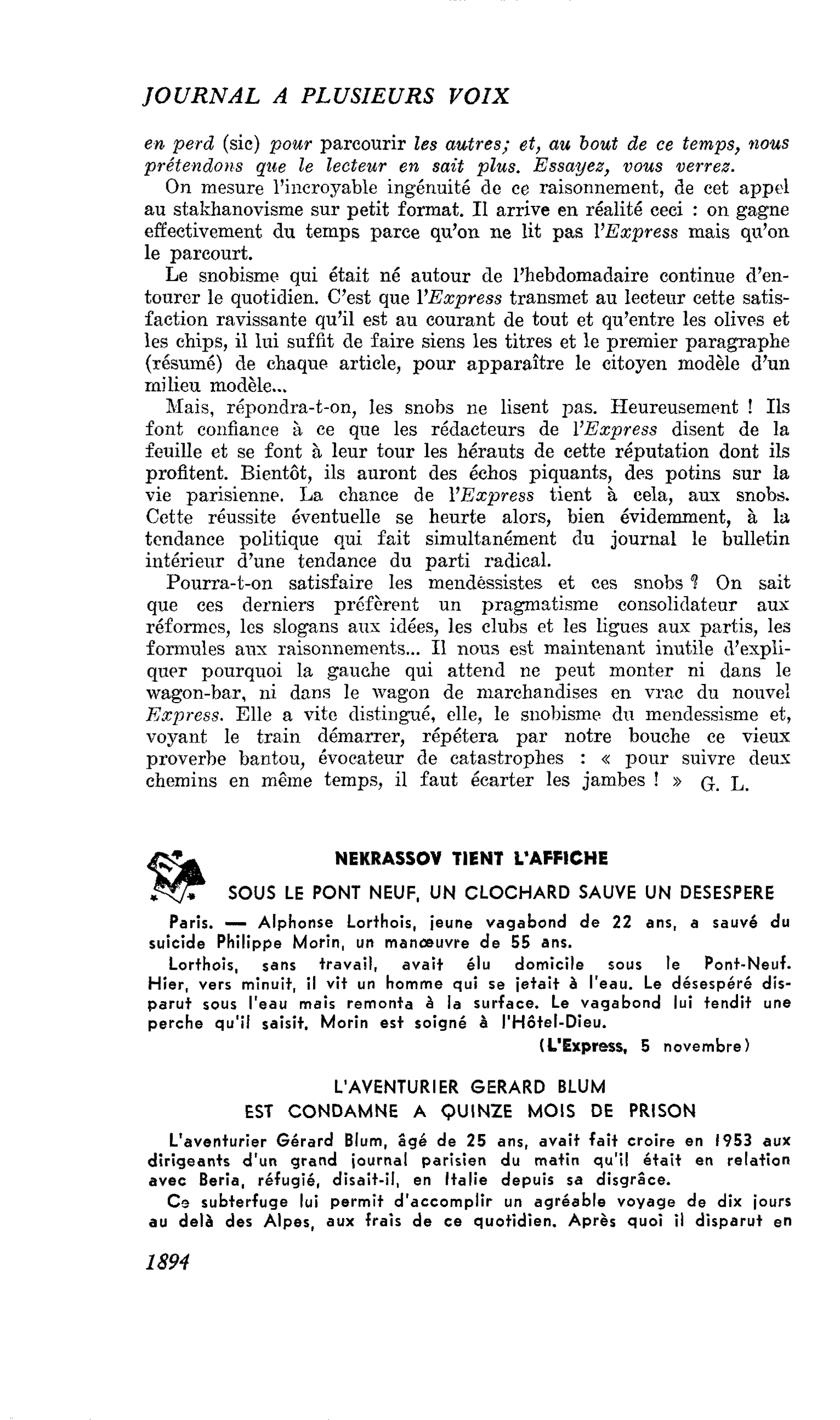 NEKRASSOV TIENT L’AFFICHE