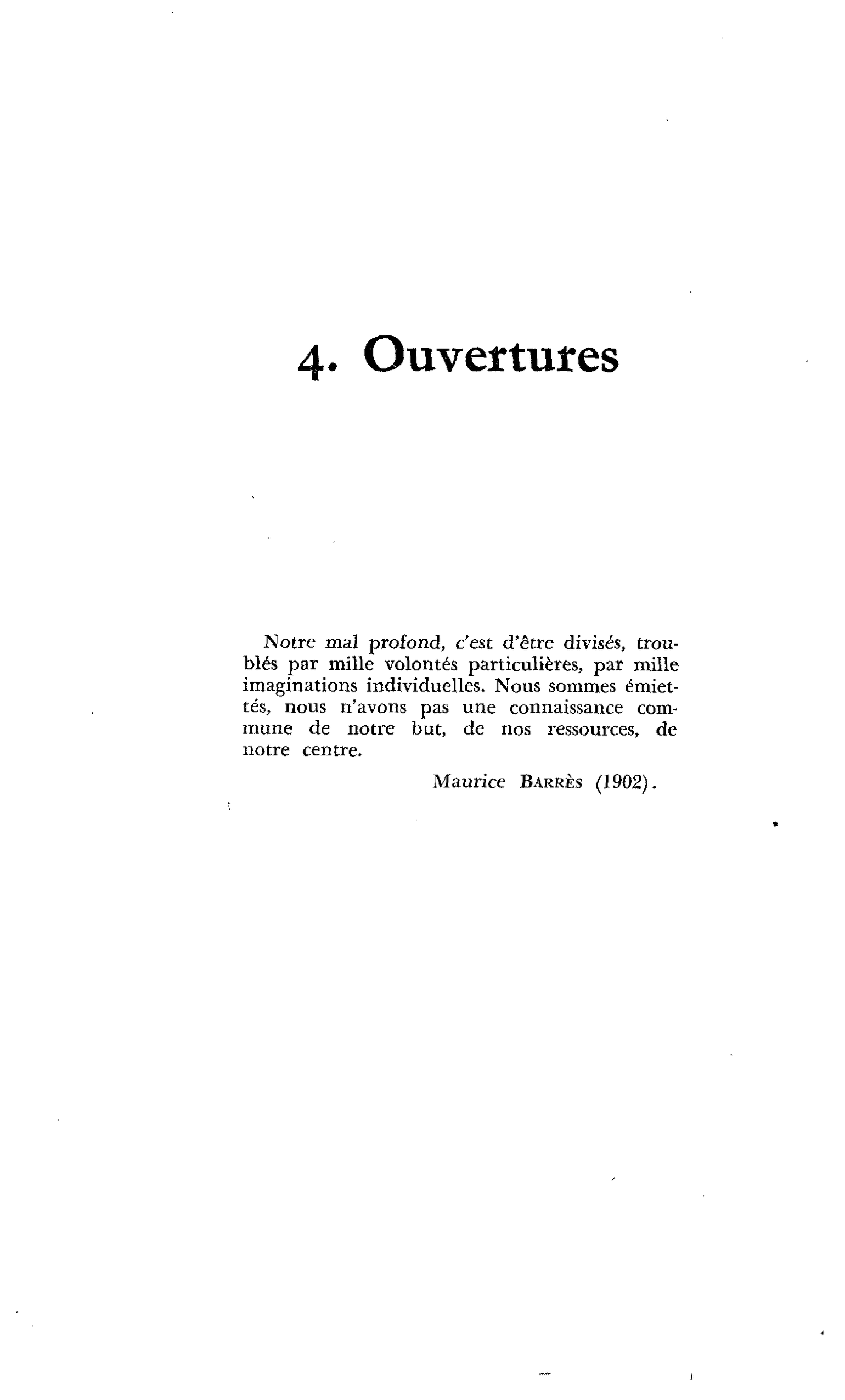 4. Ouvertures