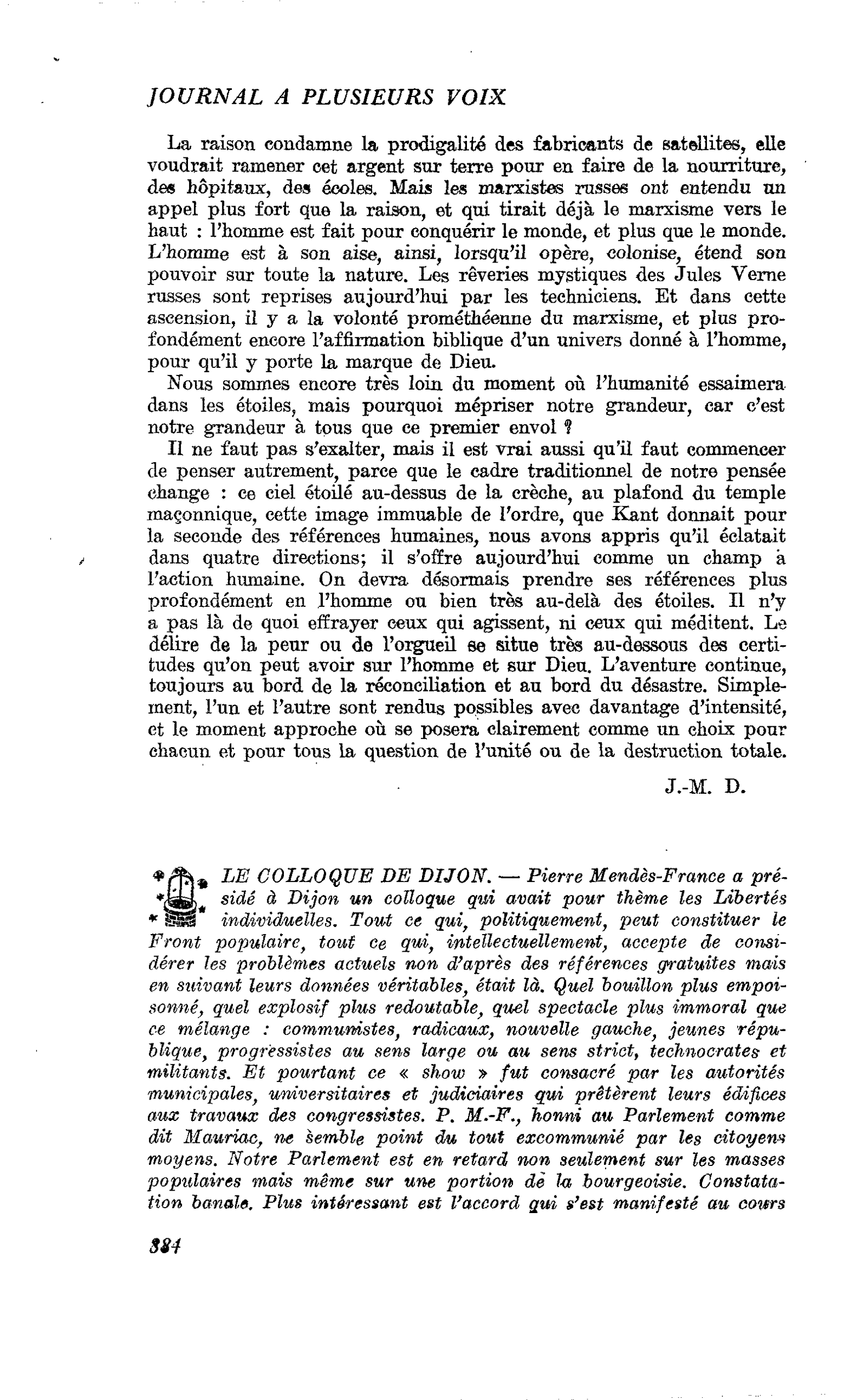 LE COLLOQUE DE DIJON