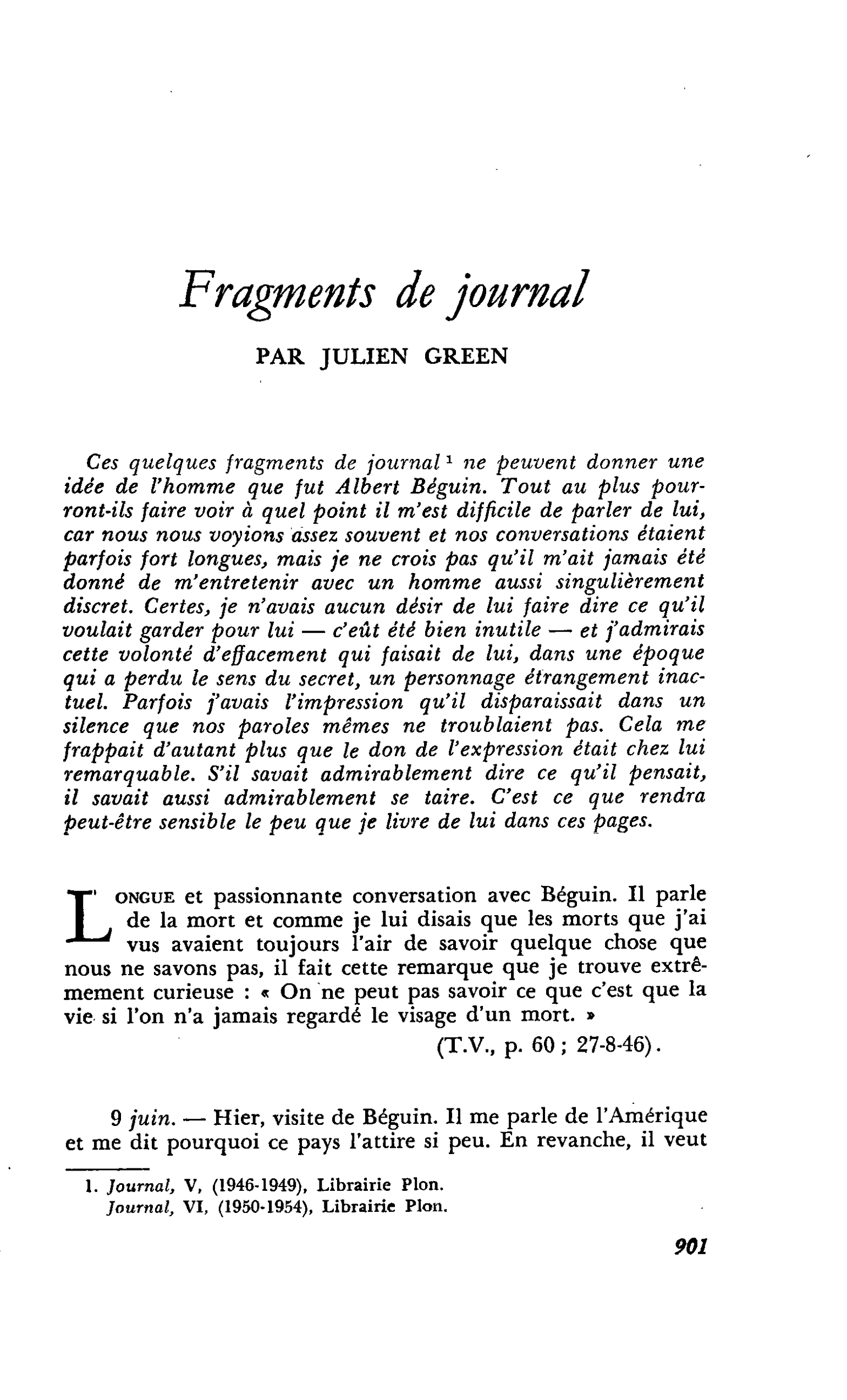 Fragments de journal