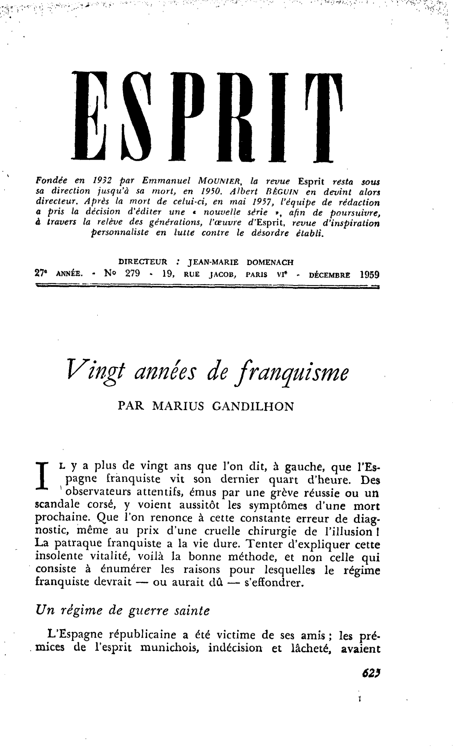Vingt années de franquisme