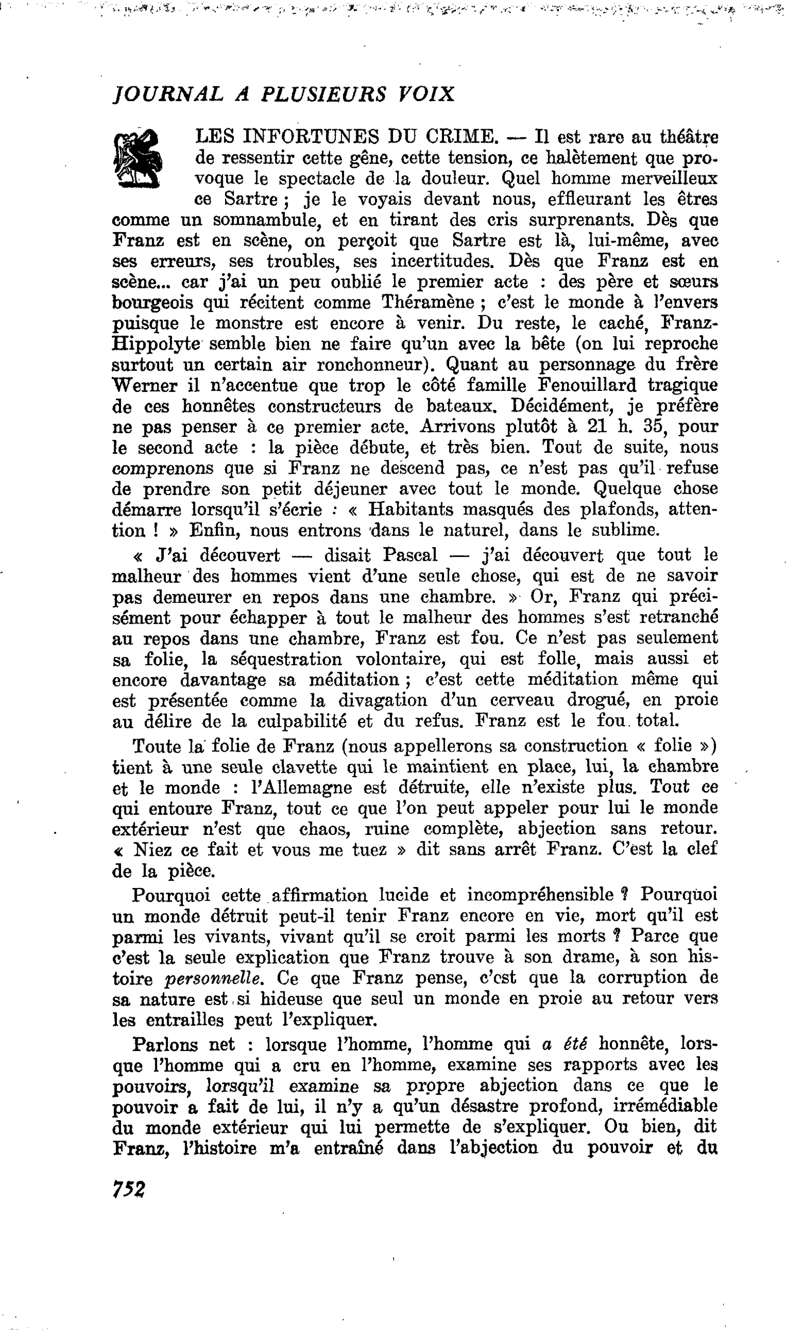 LES INFORTUNES DU CRIME