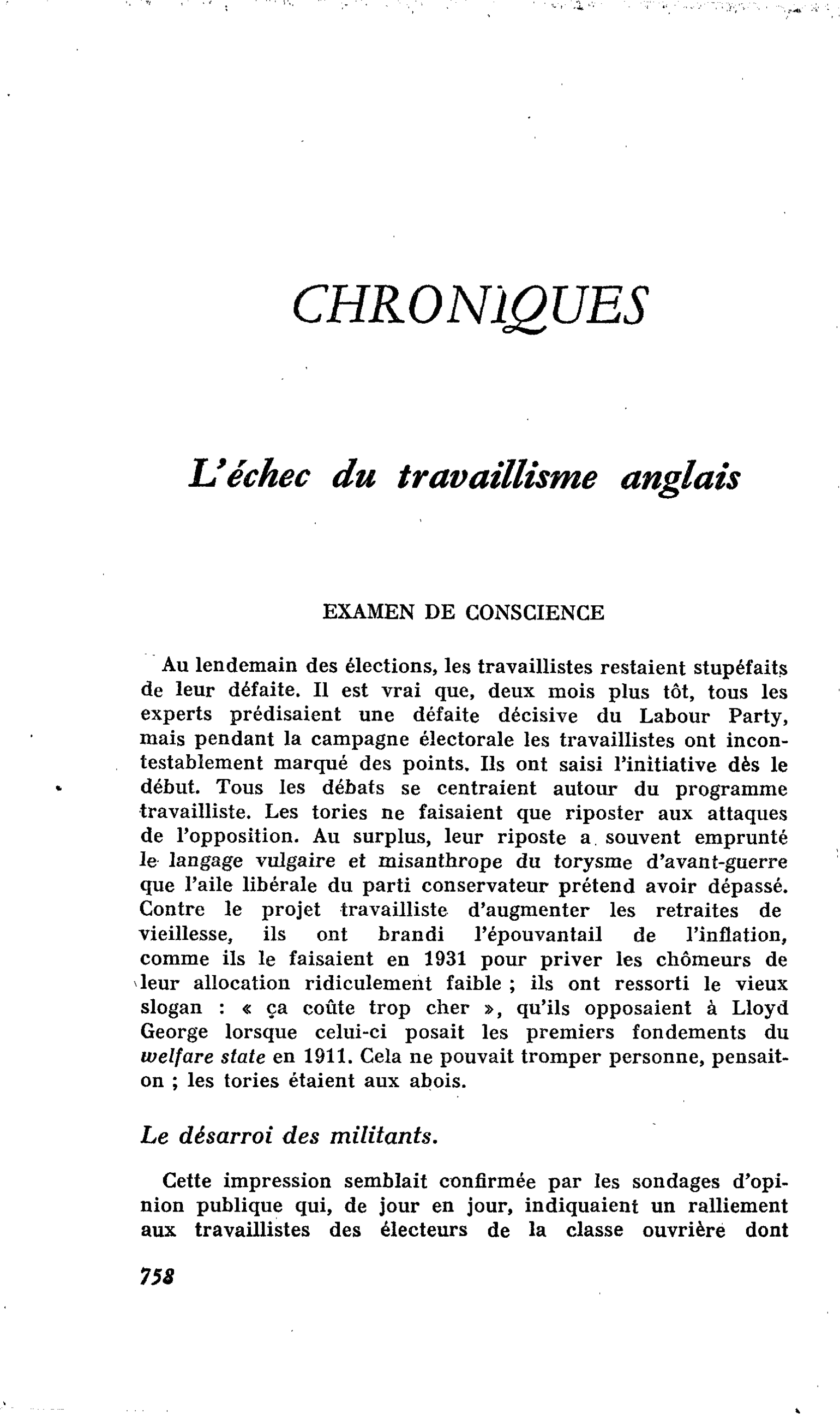 L’échec du travaillisme anglais