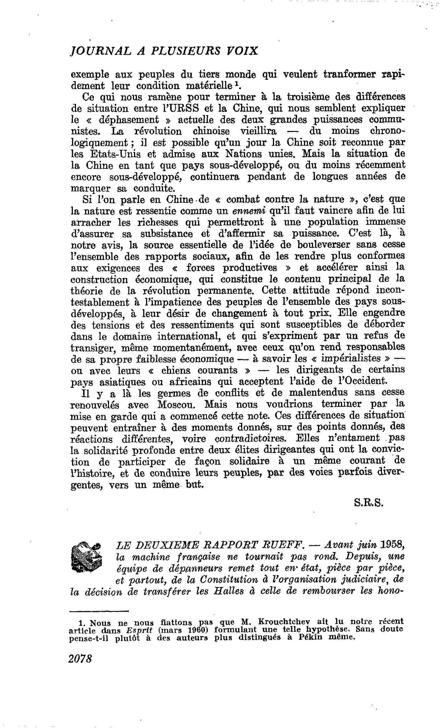 LE DEUXIEME RAPPORT RUEFF