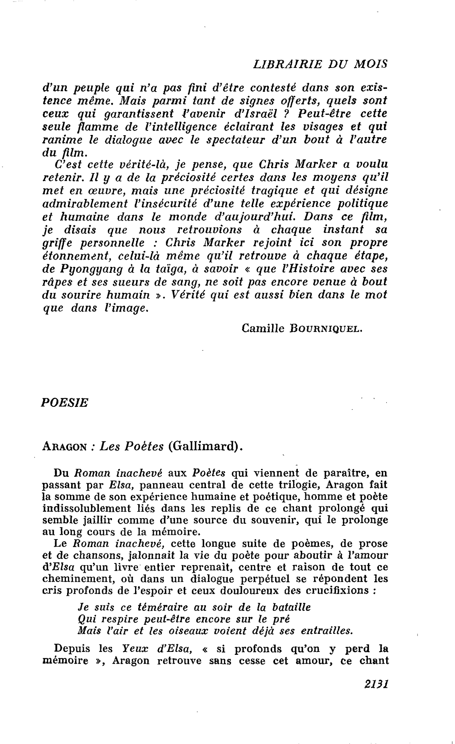 Aragon : Les Poètes