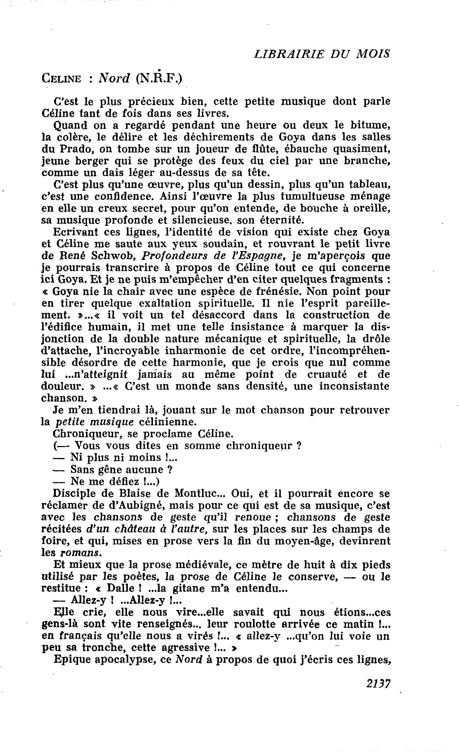 Céline : Nord