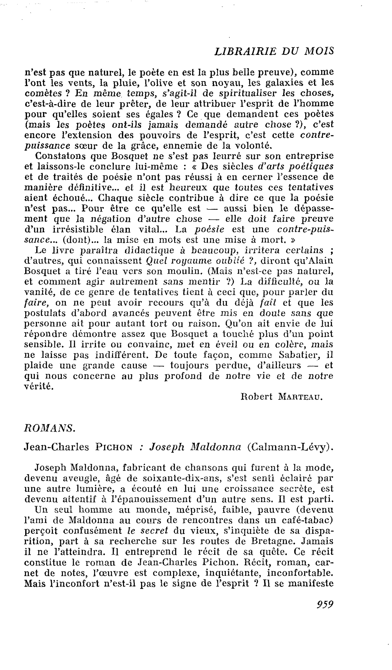 Jean-Charles Pichon : Joseph Maldonna