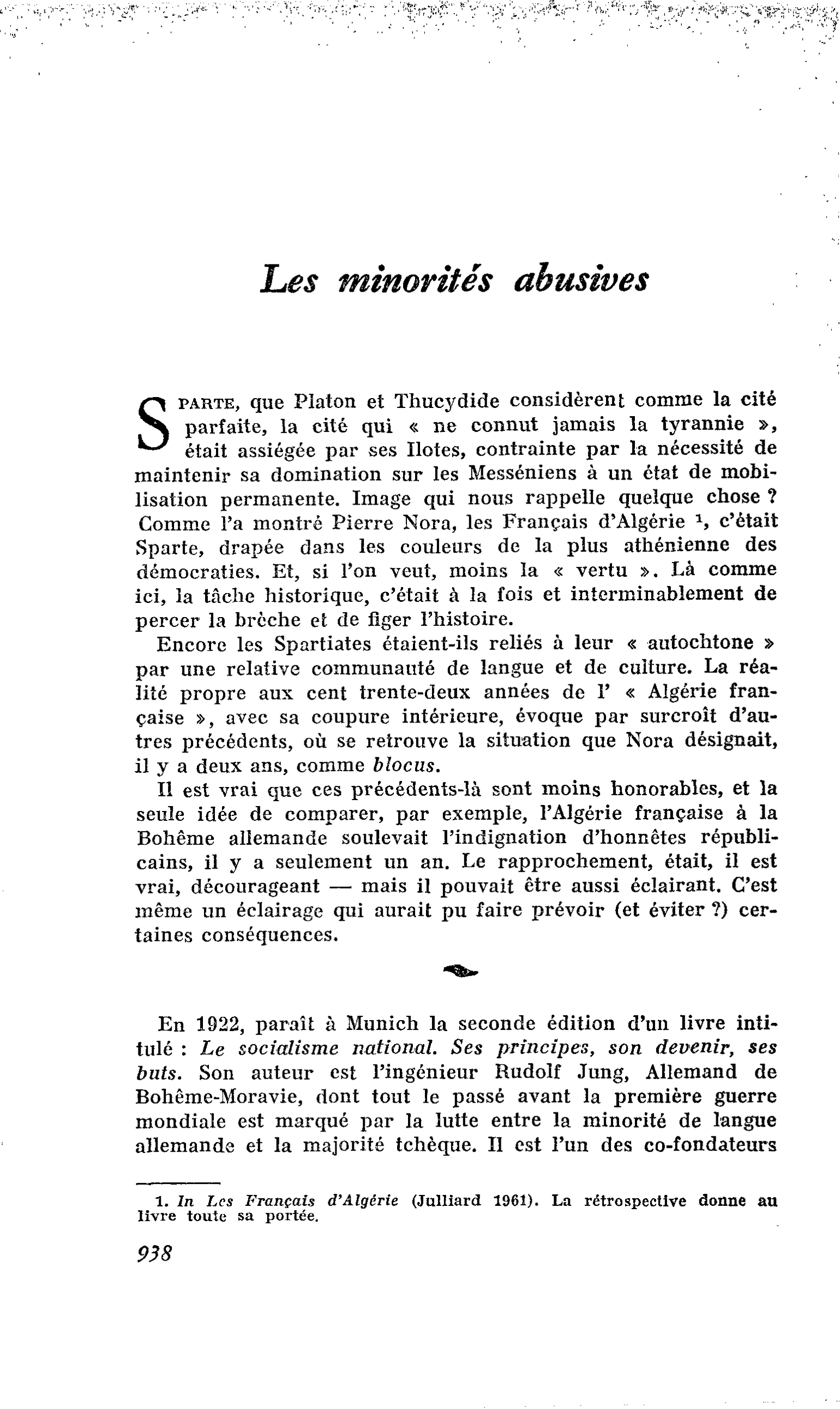 Les minorités abusives