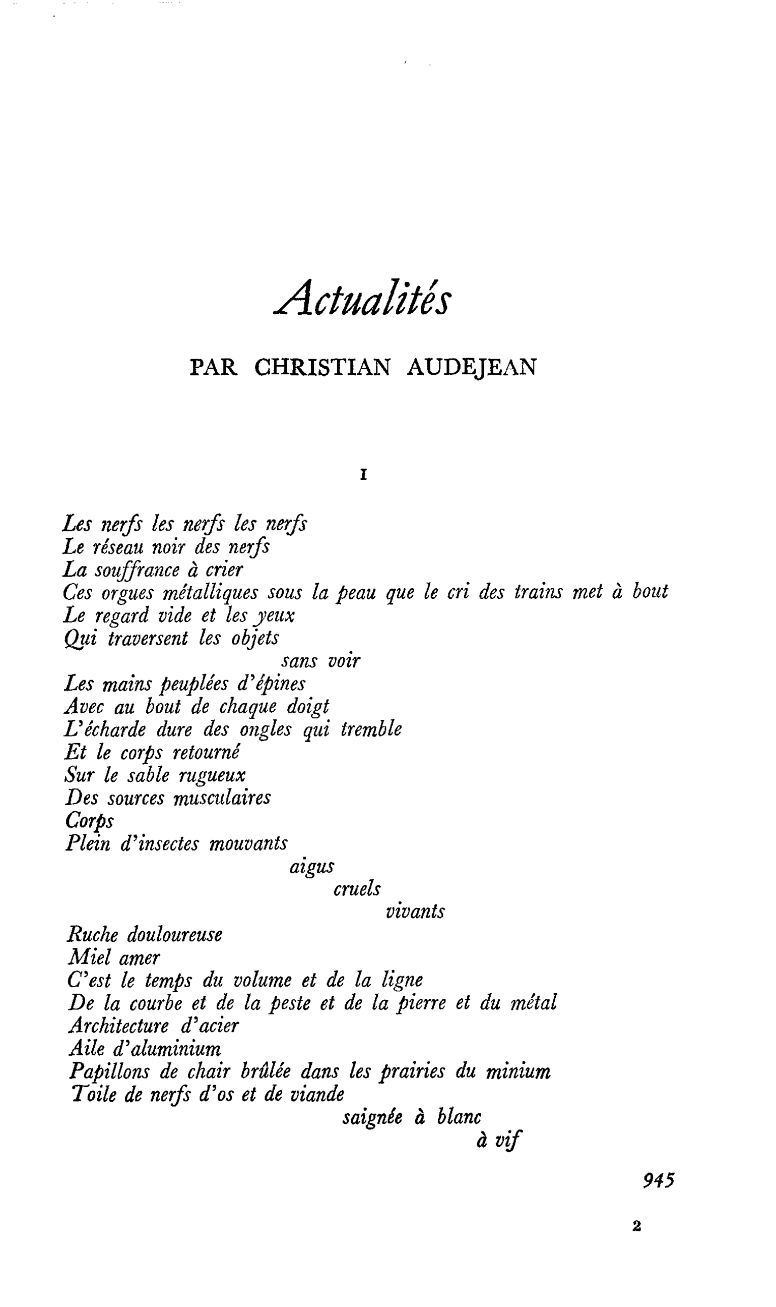 Actualités