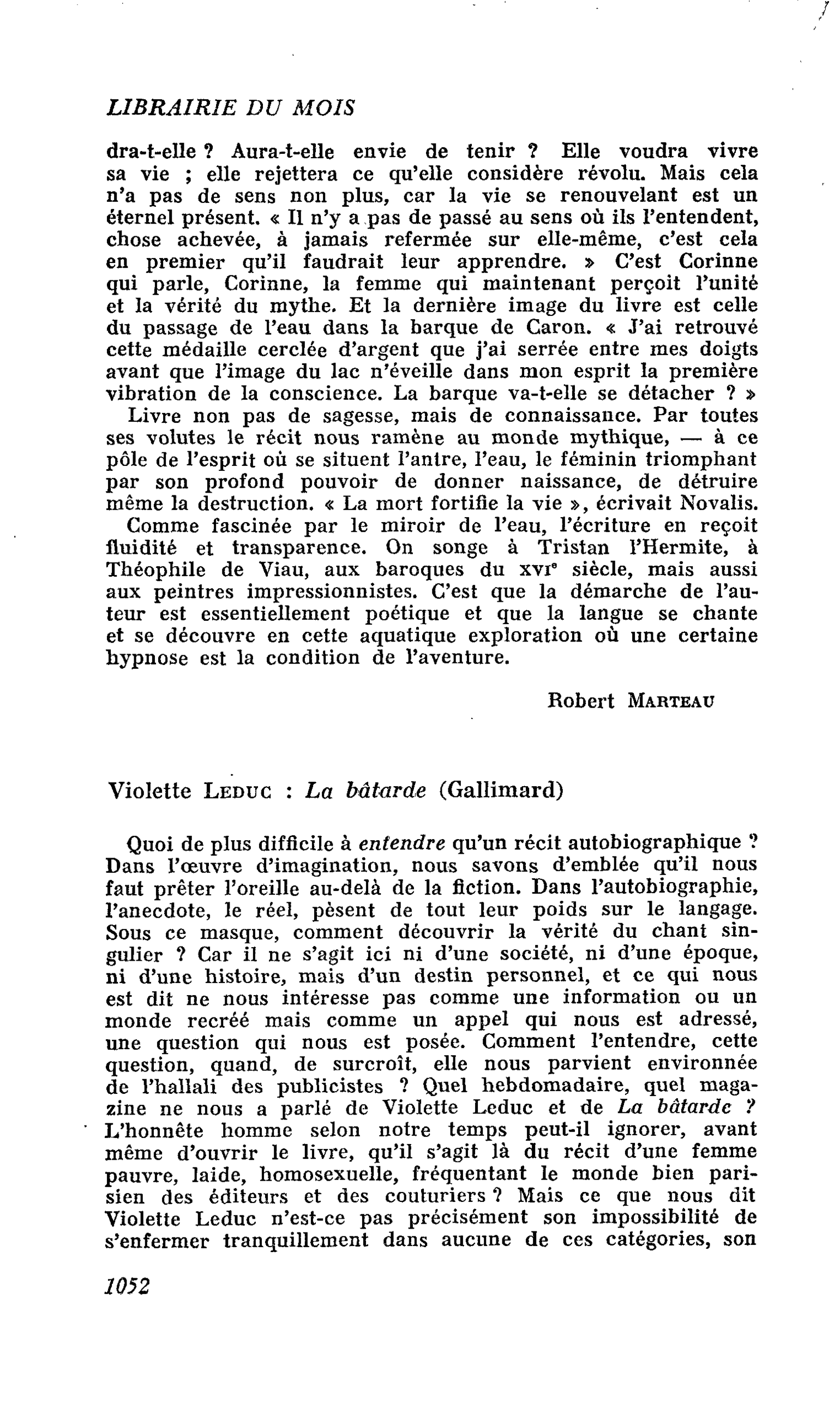 Violette Leduc : La bâtarde