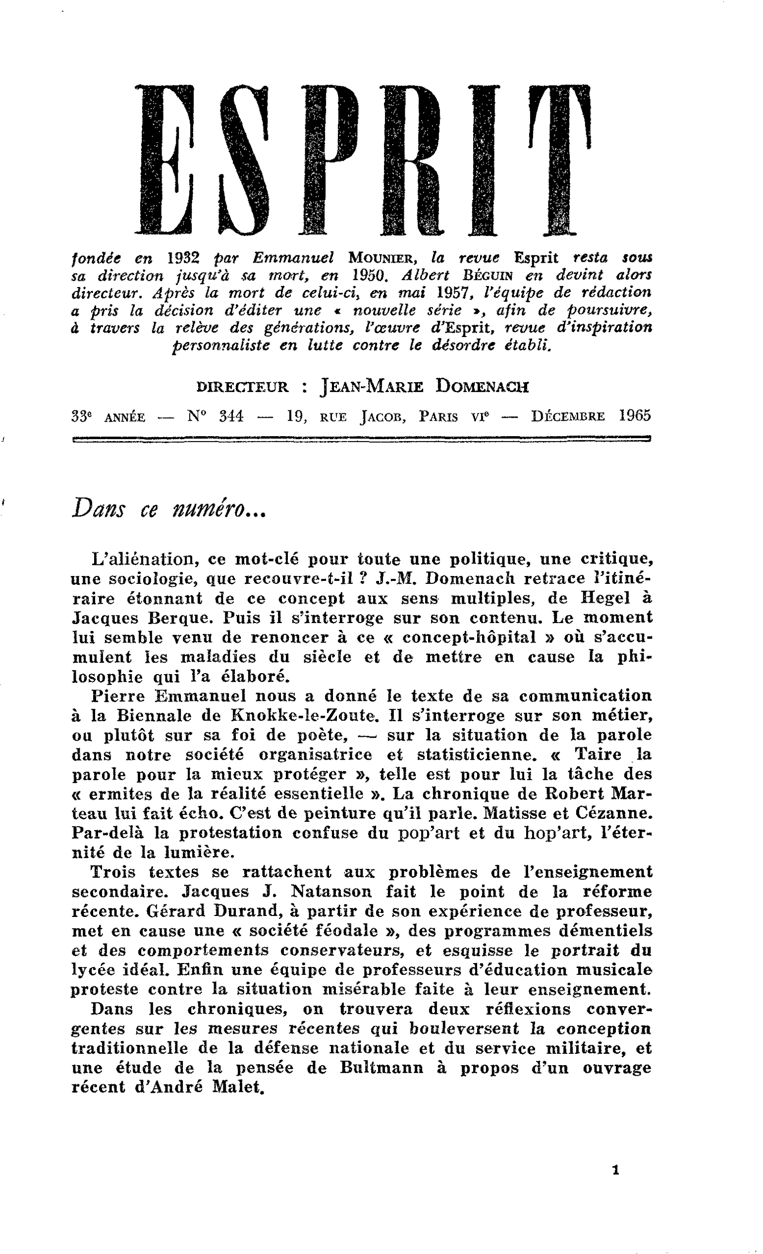 Dans ce numéro…