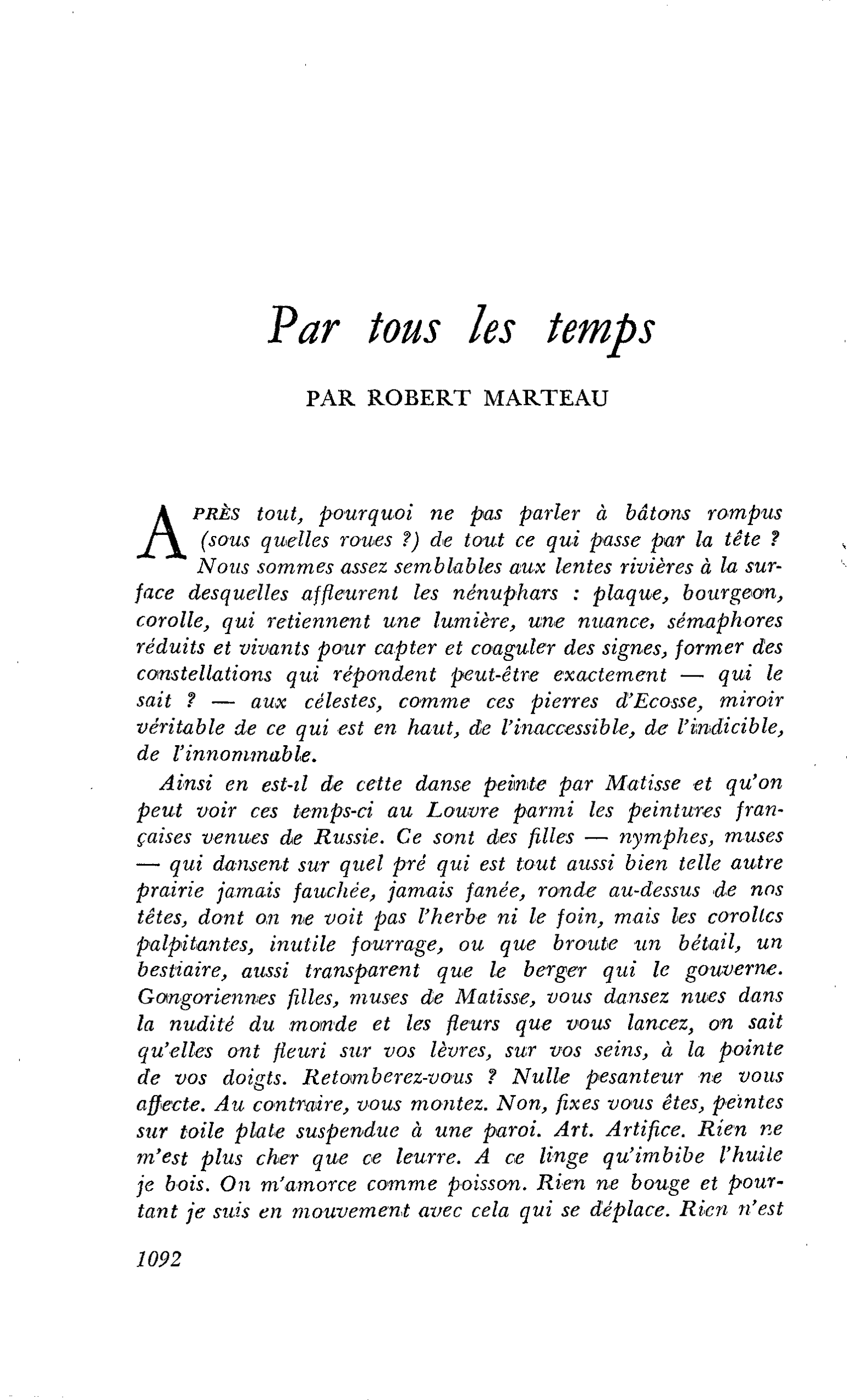 Par tous les temps