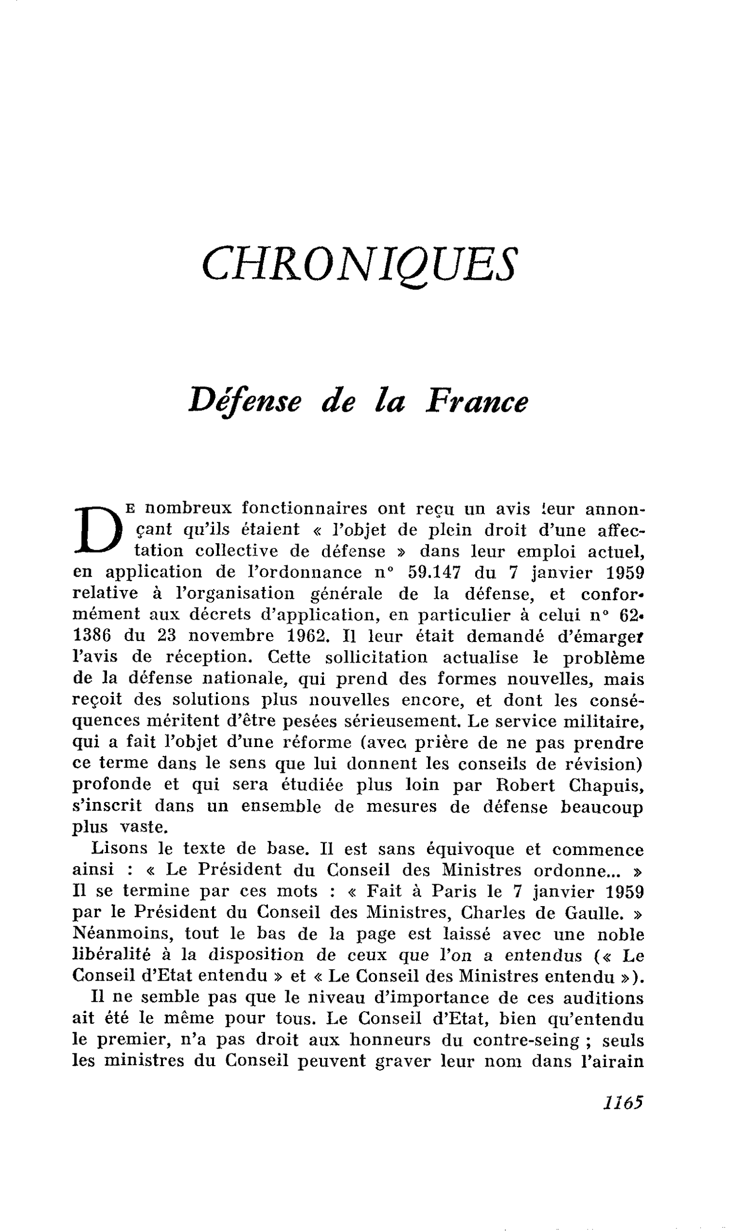 Défense de la France