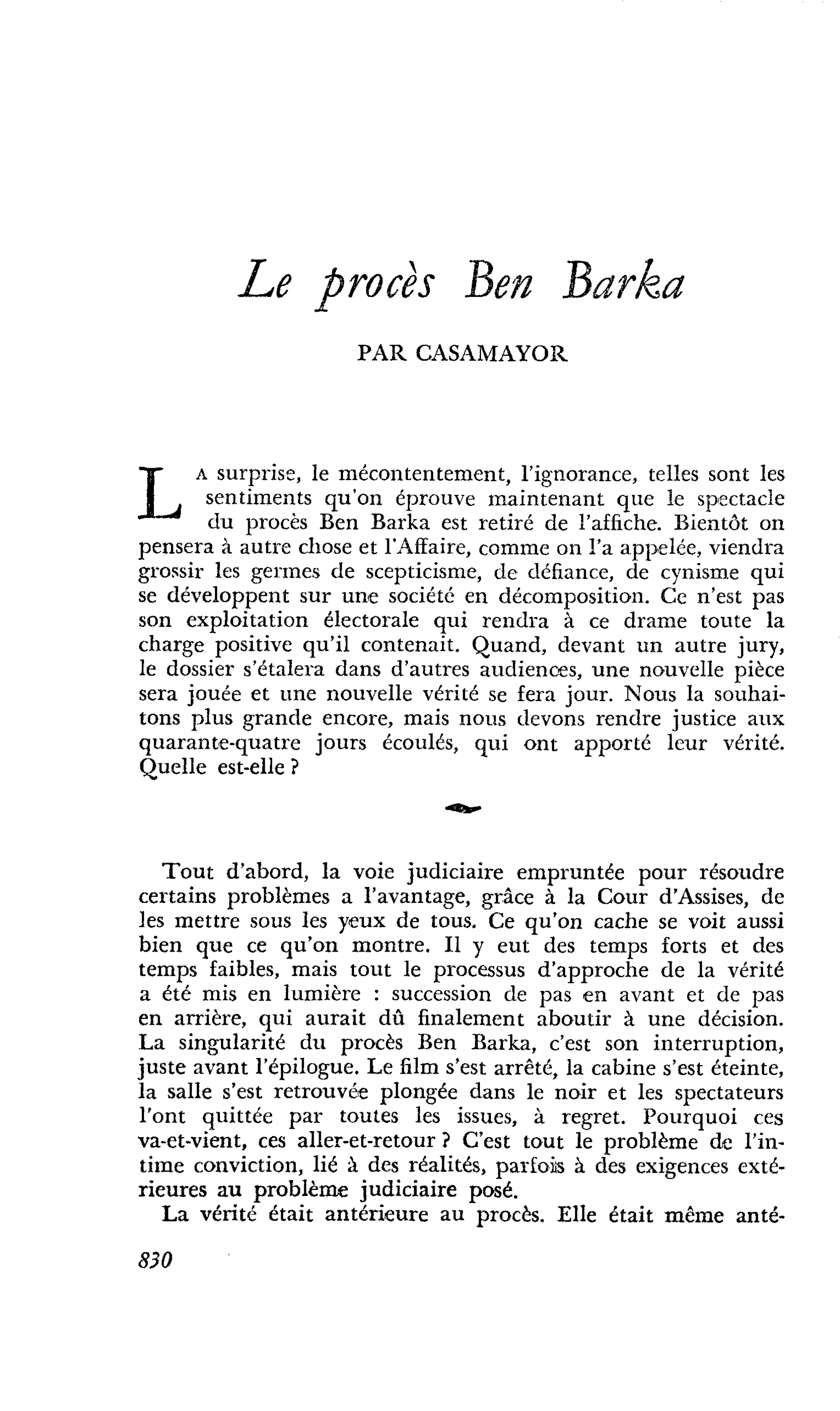Le procès Ben Barka