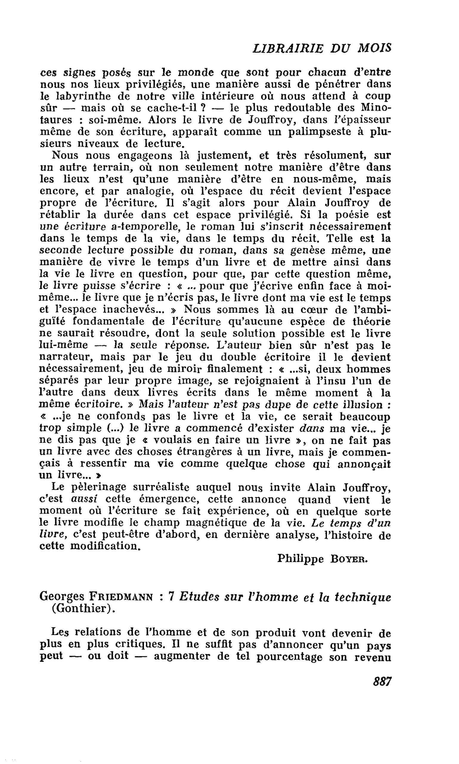 Georges Friedmann : 7 Etudes sur l’homme et la technique