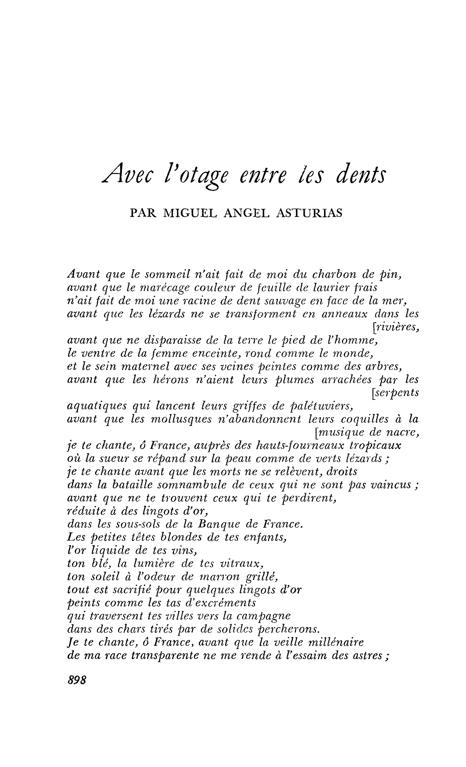 Avec l’otage entre les dents
