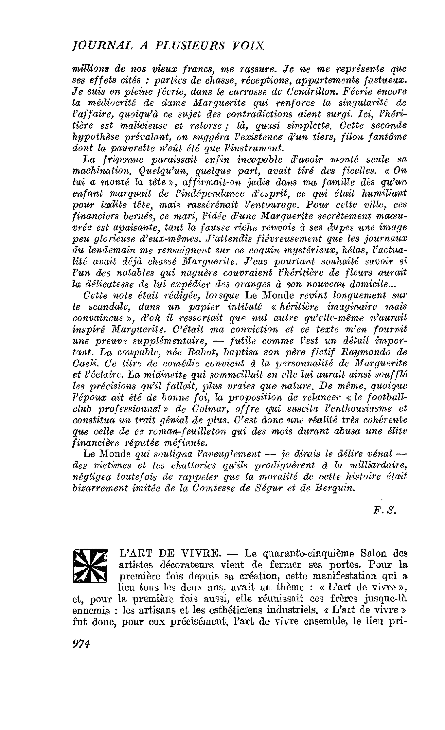 L’ART DE VIVRE