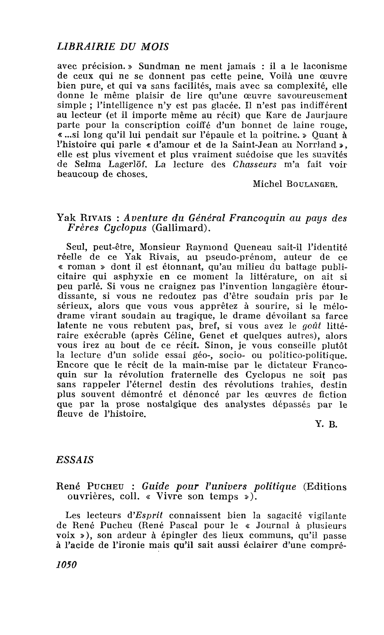 Yak Rivais : Aventure du Général Francoquin au pays des Frères Cyclopus