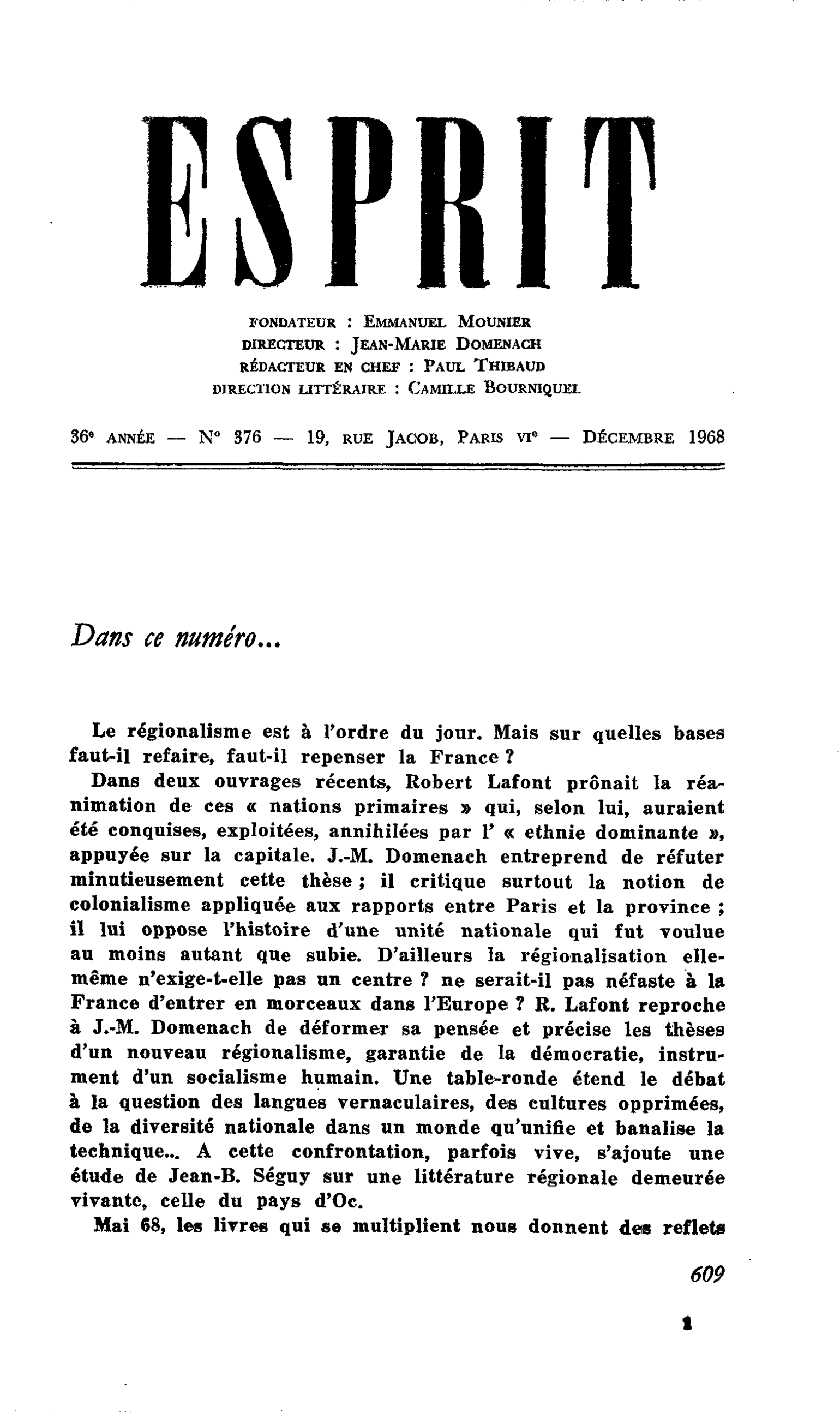 Dans ce numéro…