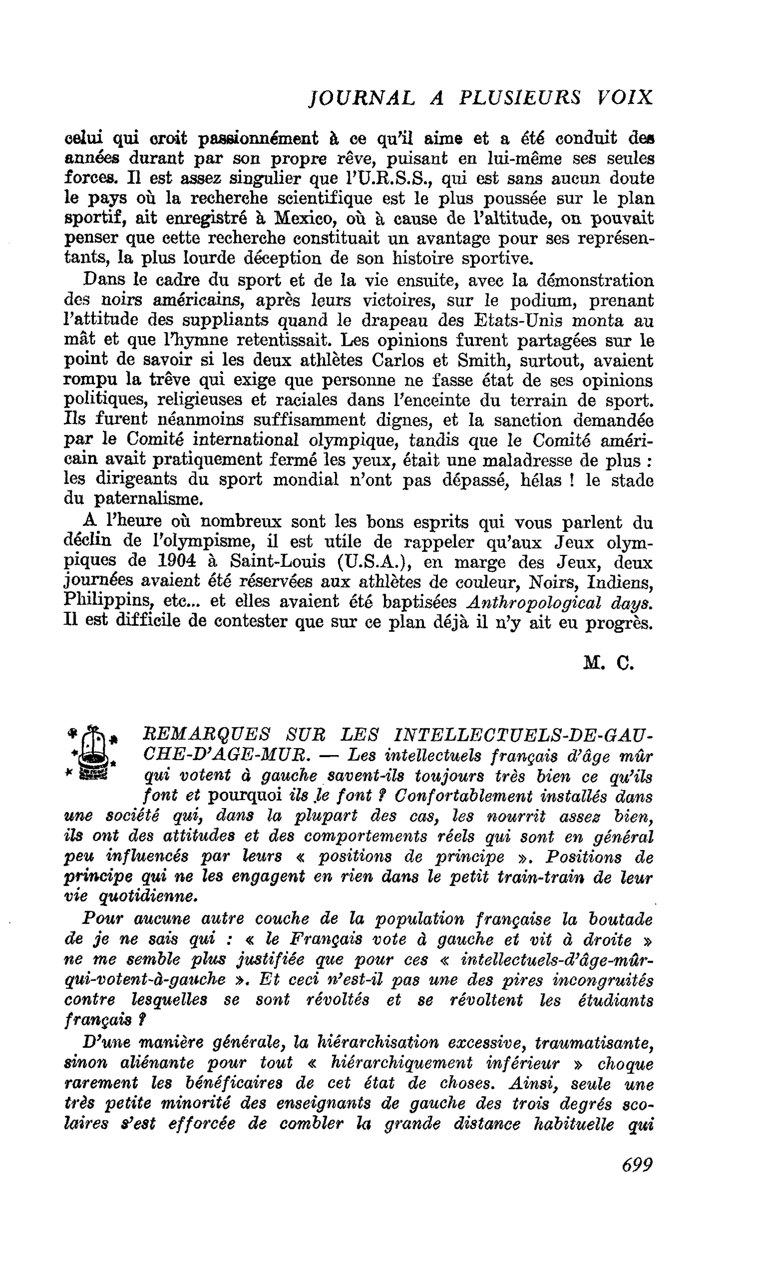 REMARQUES SUR LES INTELLECTUELS-DE-GAUCHE-D’AGE-MUR