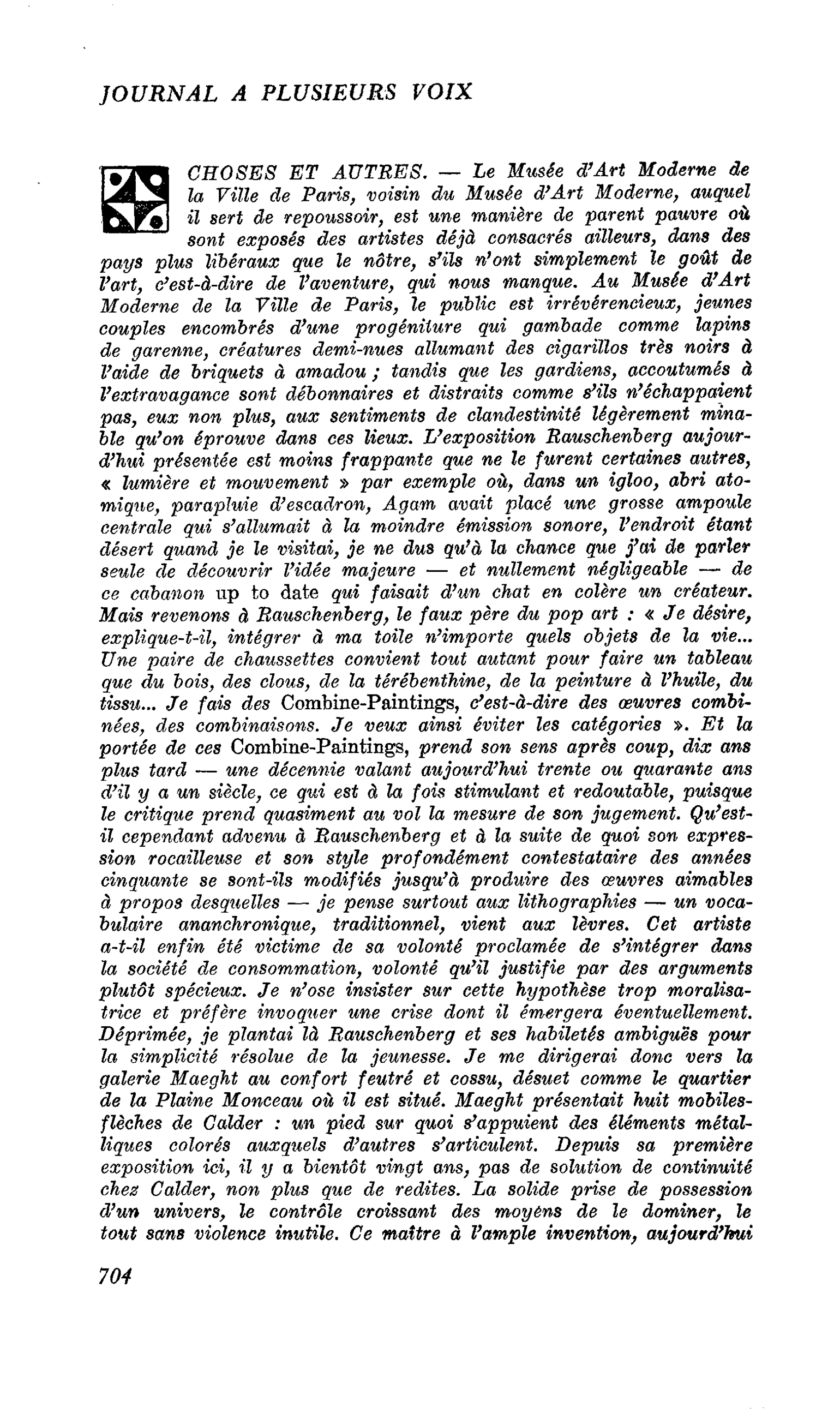 CHOSES ET AUTRES