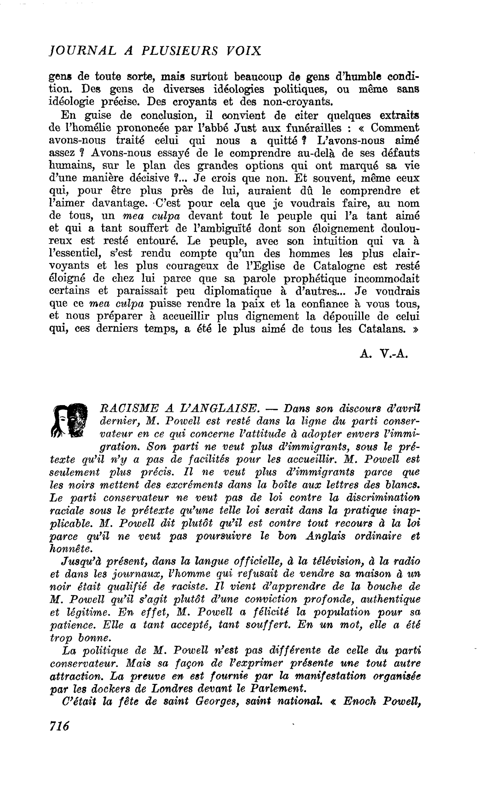 RACISME A L’ANGLAISE