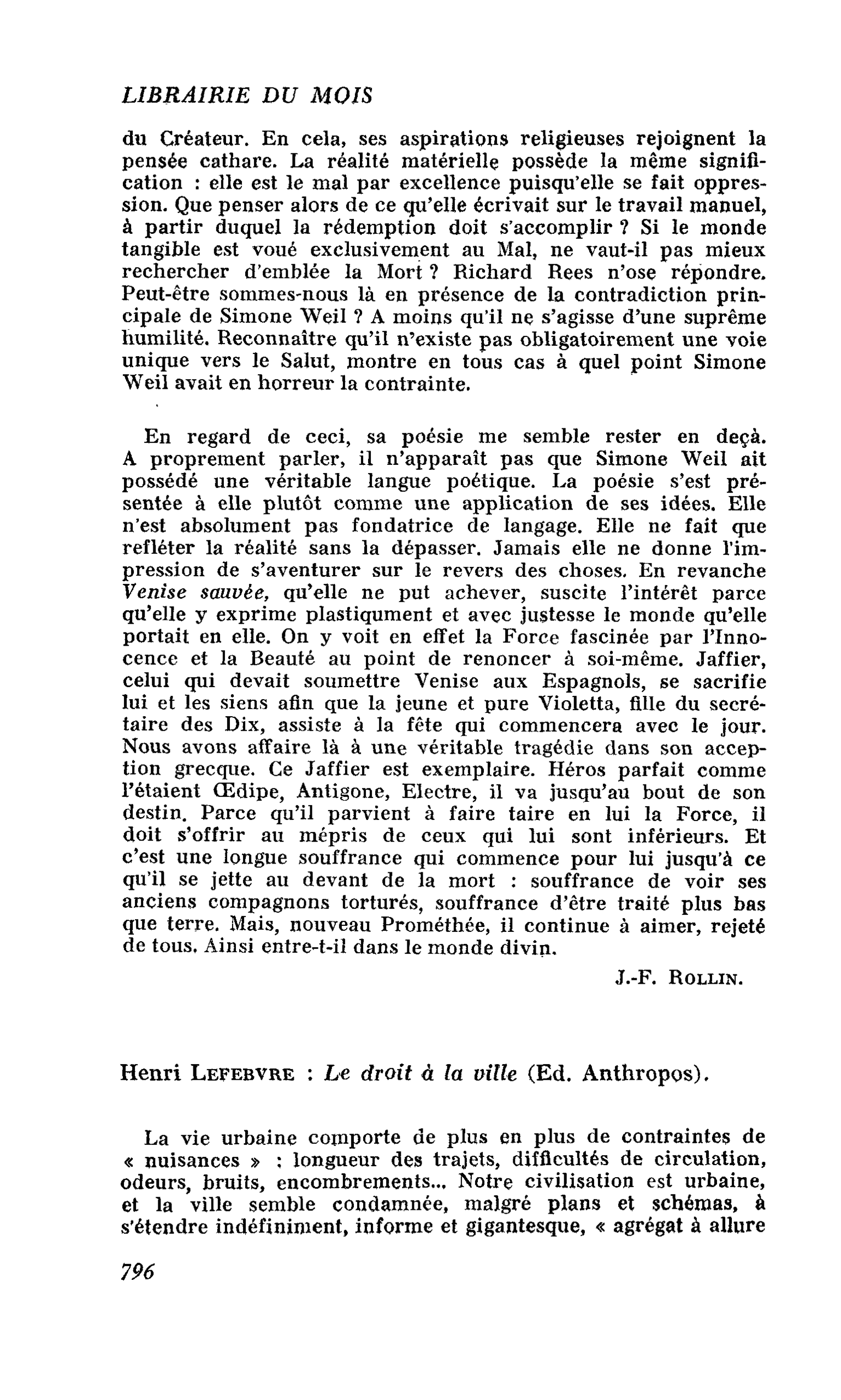 Henri Lefebvre : Le droit à la ville