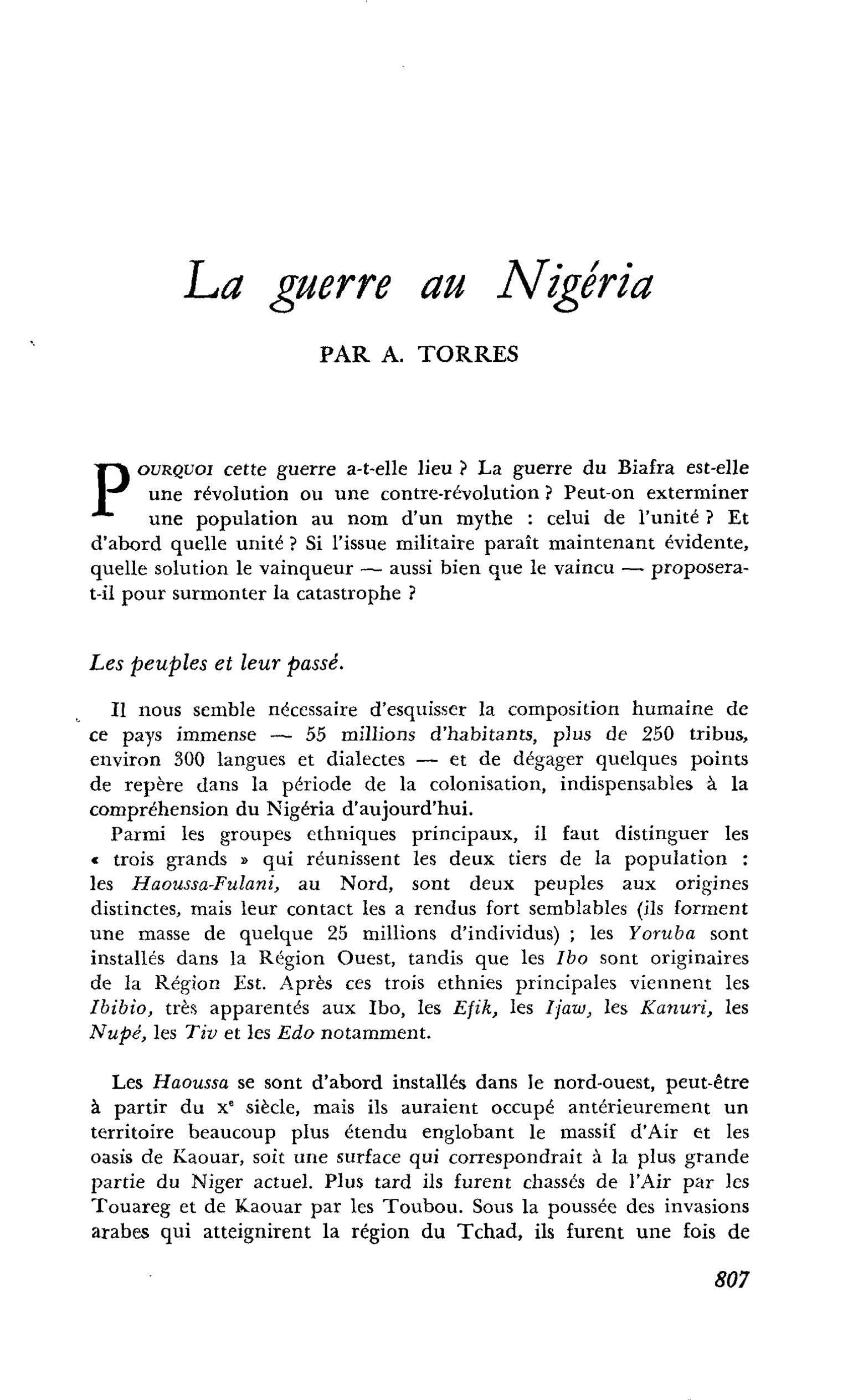 La guerre au Nigeria