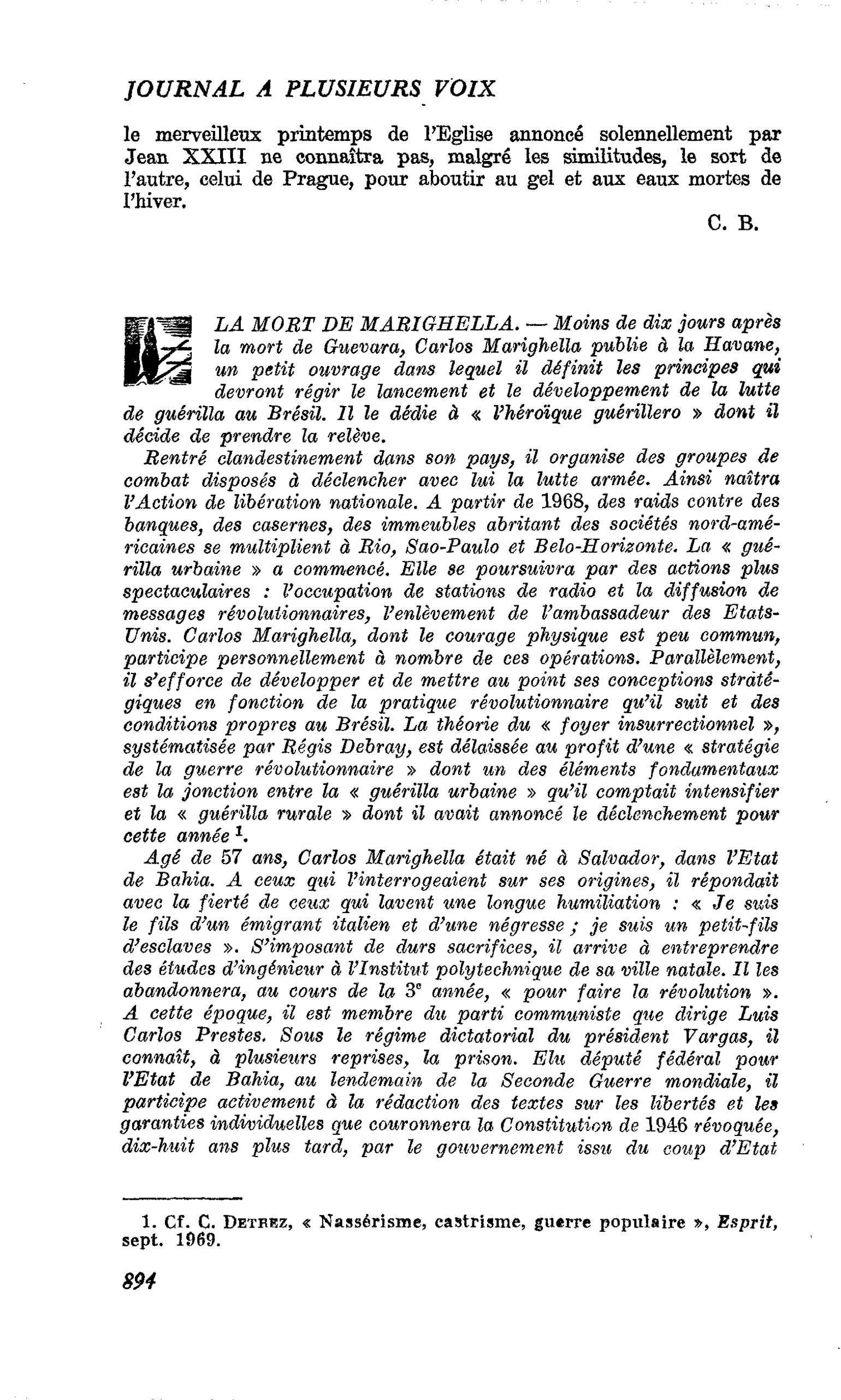 LA MORT DE MARIGHELLA