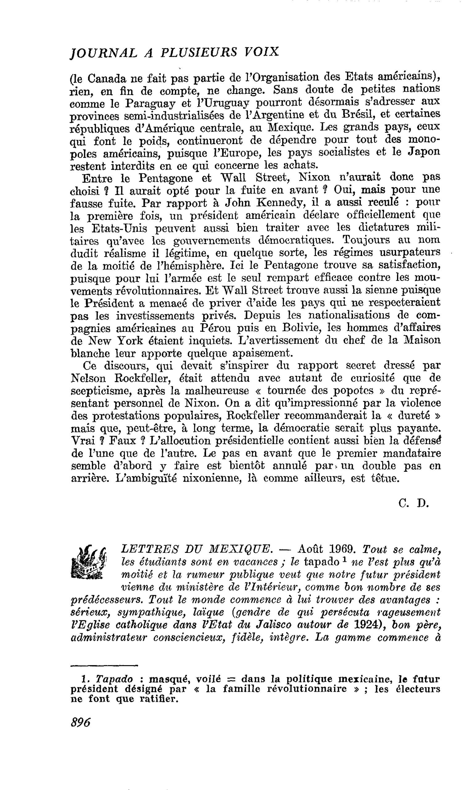 LETTRES DU MEXIQUE
