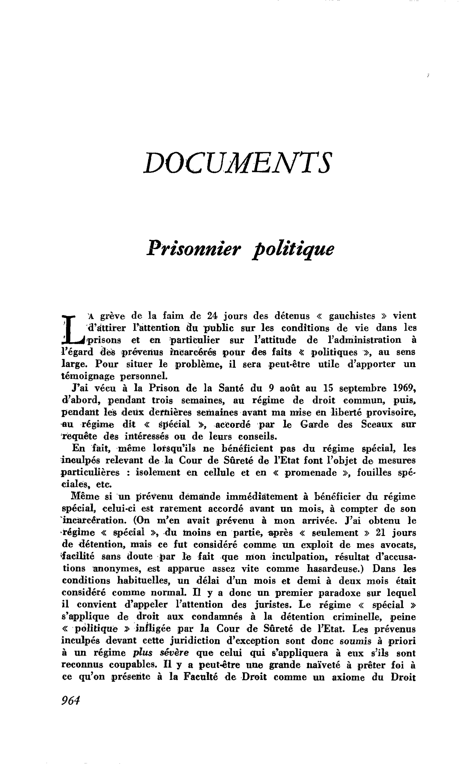 Prisonnier politique