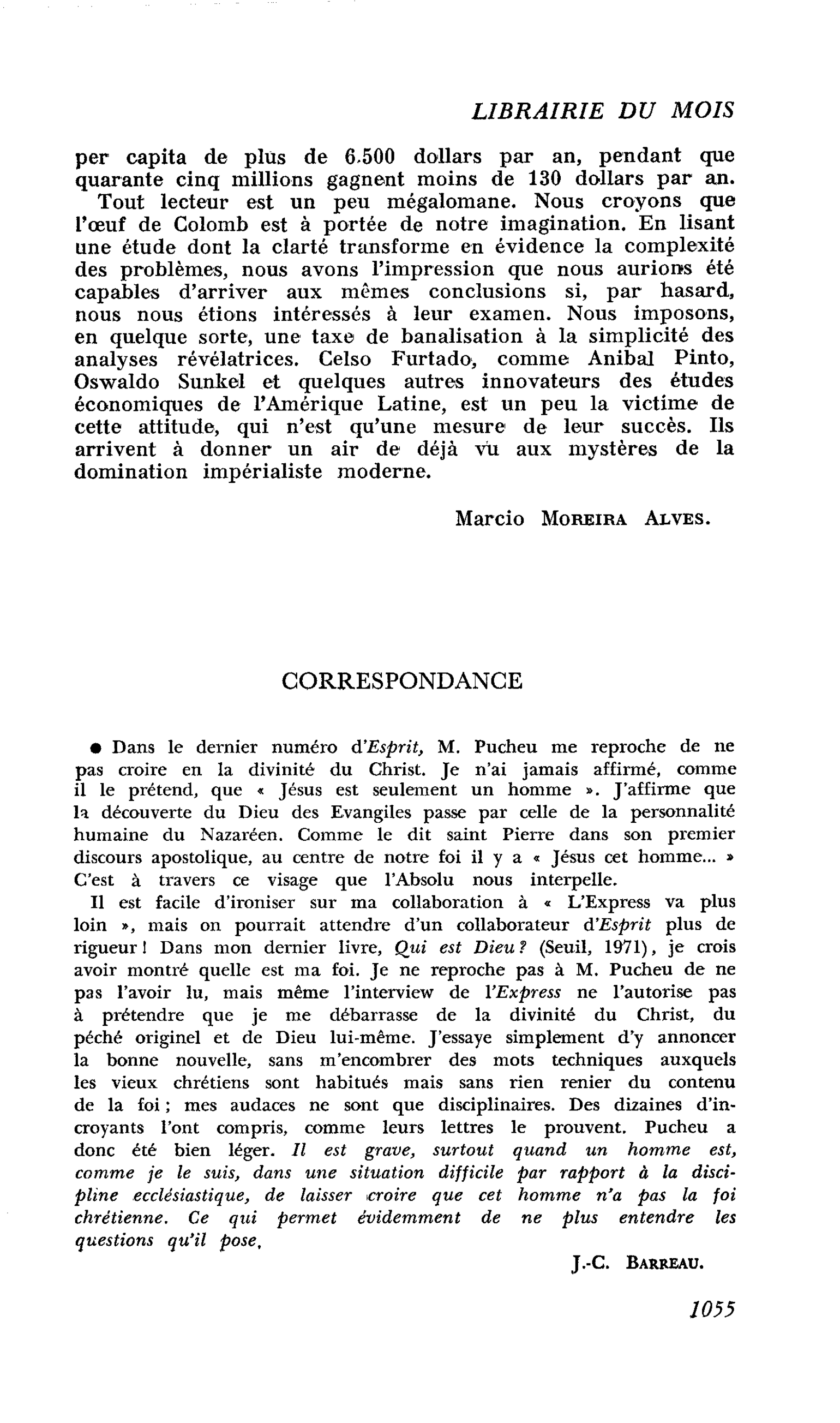 Correspondance