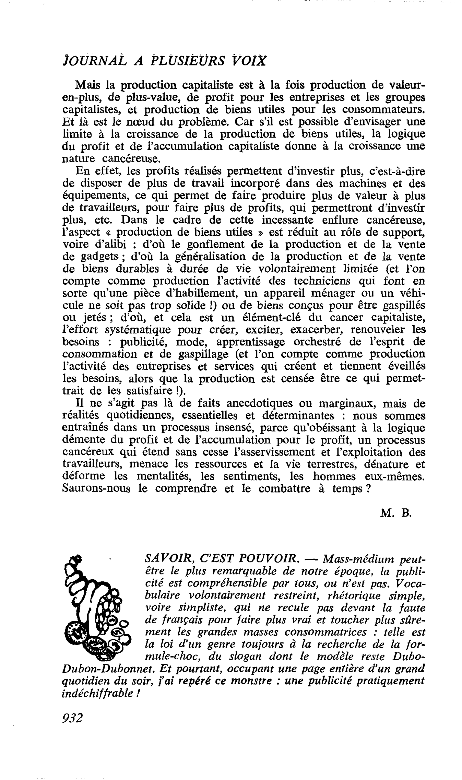 SAVOIR, C’EST POUVOIR