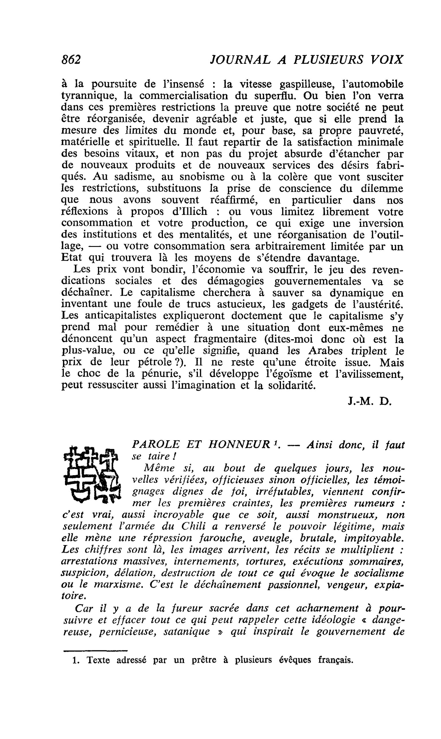 PAROLE ET HONNEUR