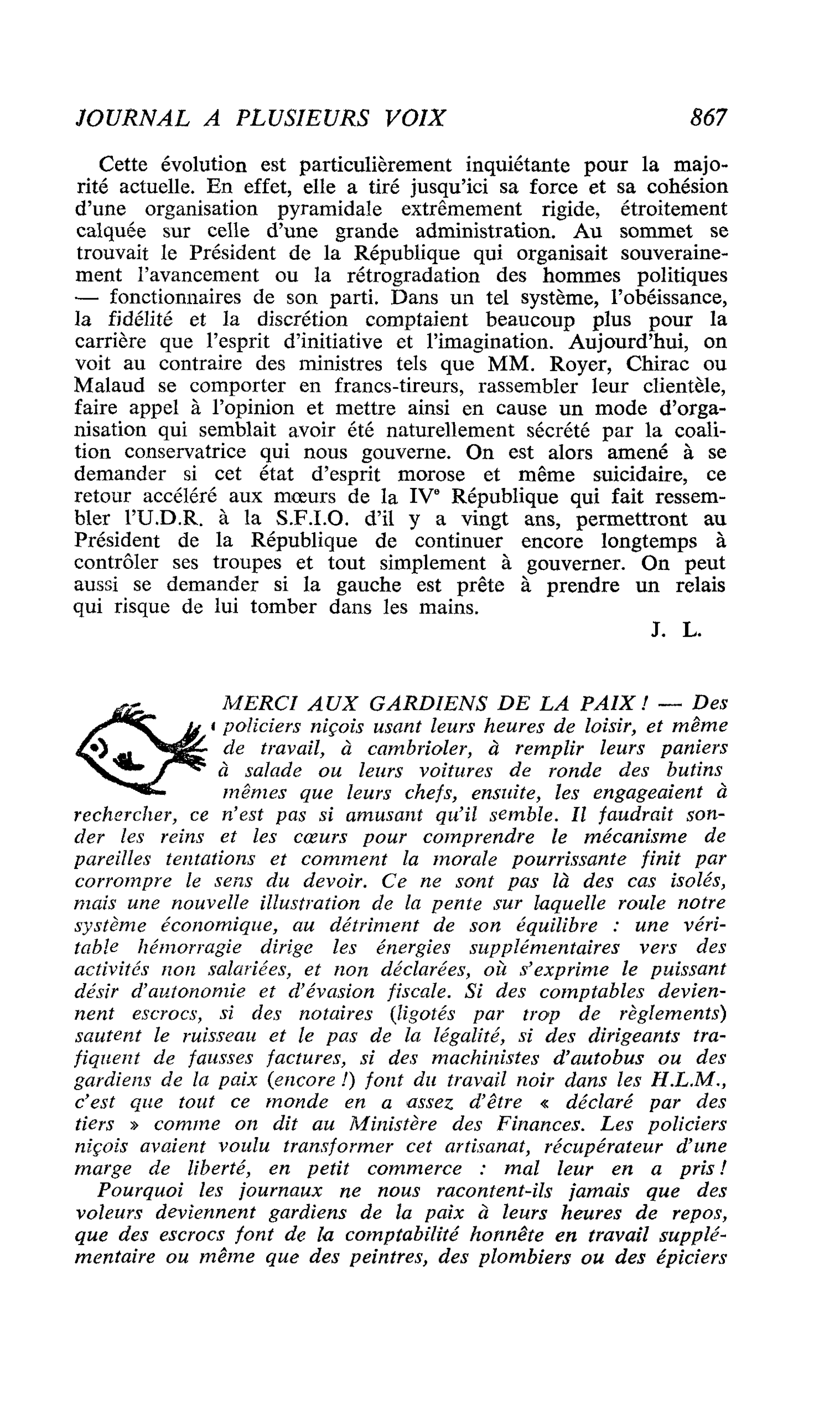 MERCI AUX GARDIENS DE LA PAIX !