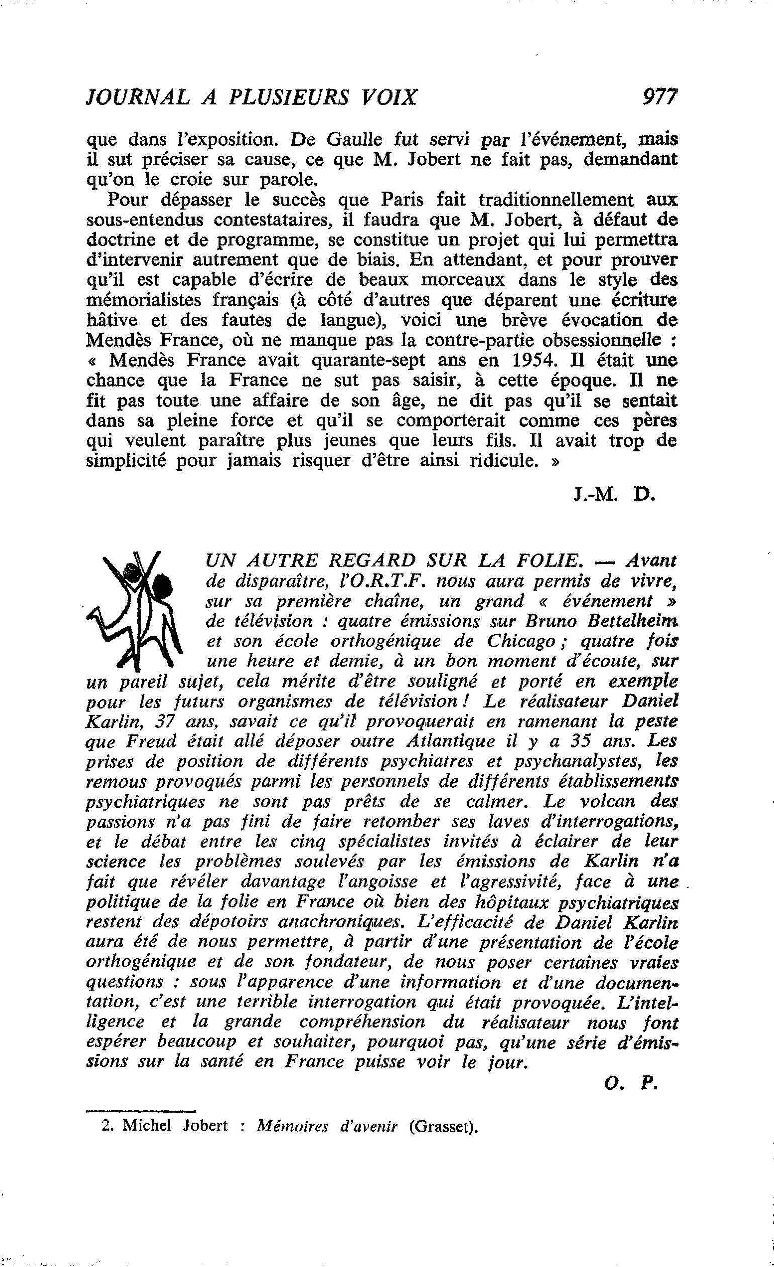 UN AUTRE REGARD SUR LA FOLIE