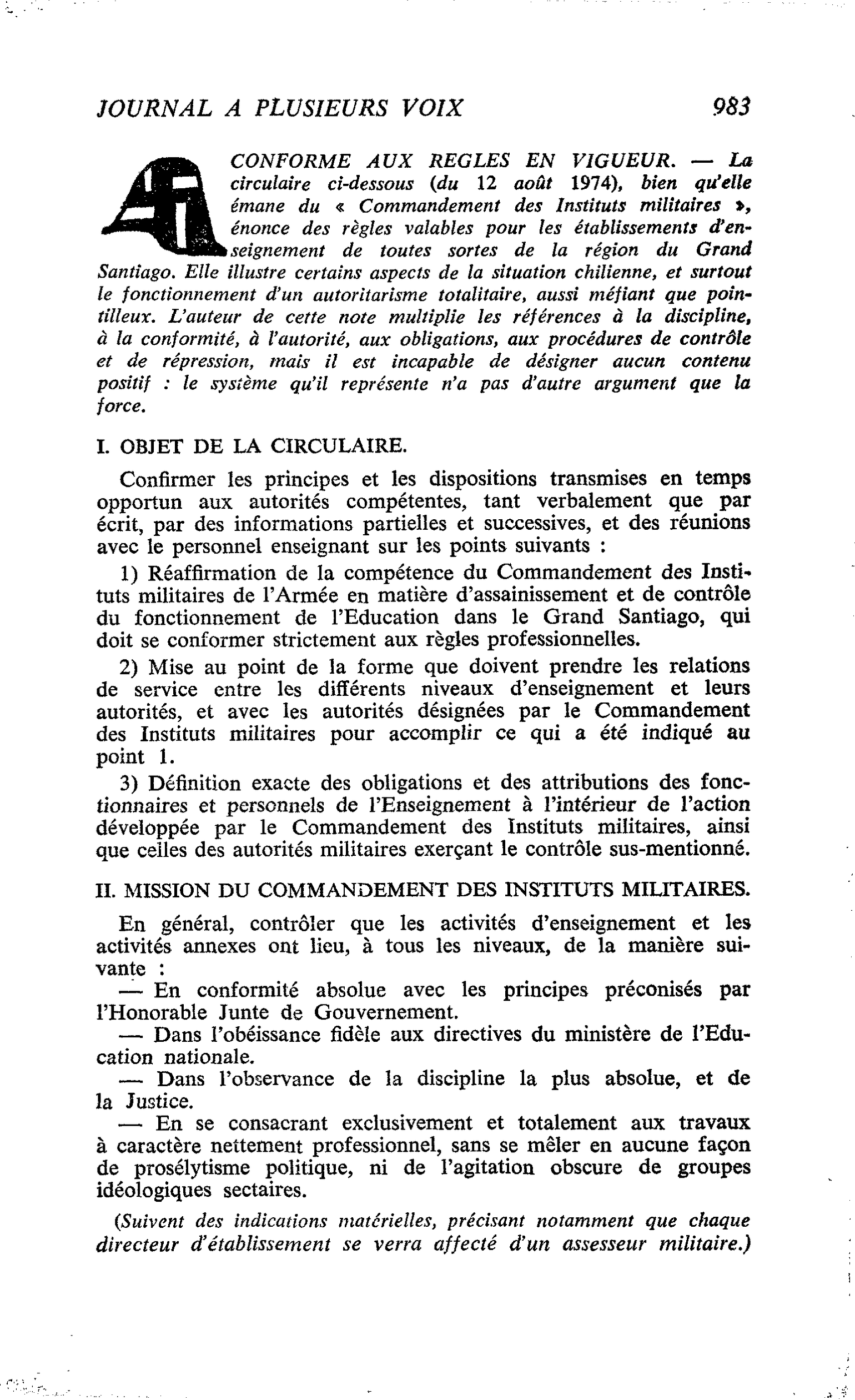 CONFORME AUX REGLES EN VIGUEUR