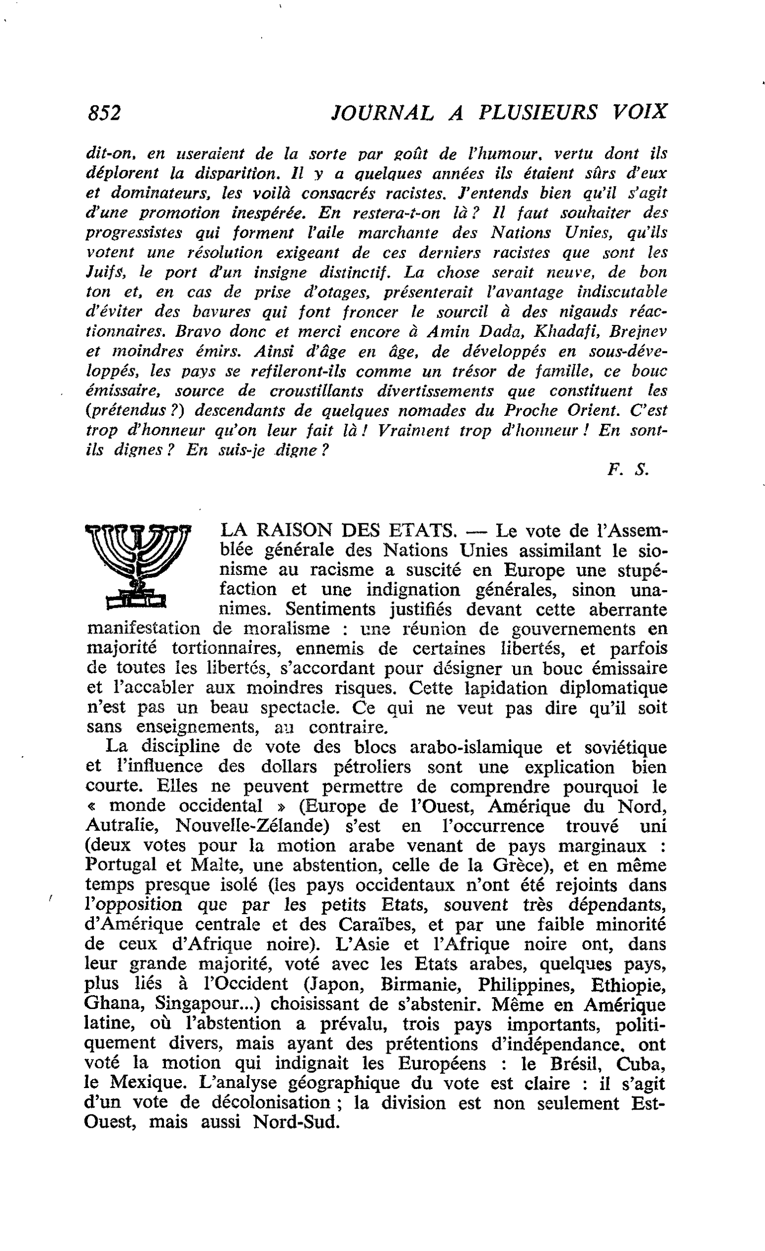 LA RAISON DES ETATS
