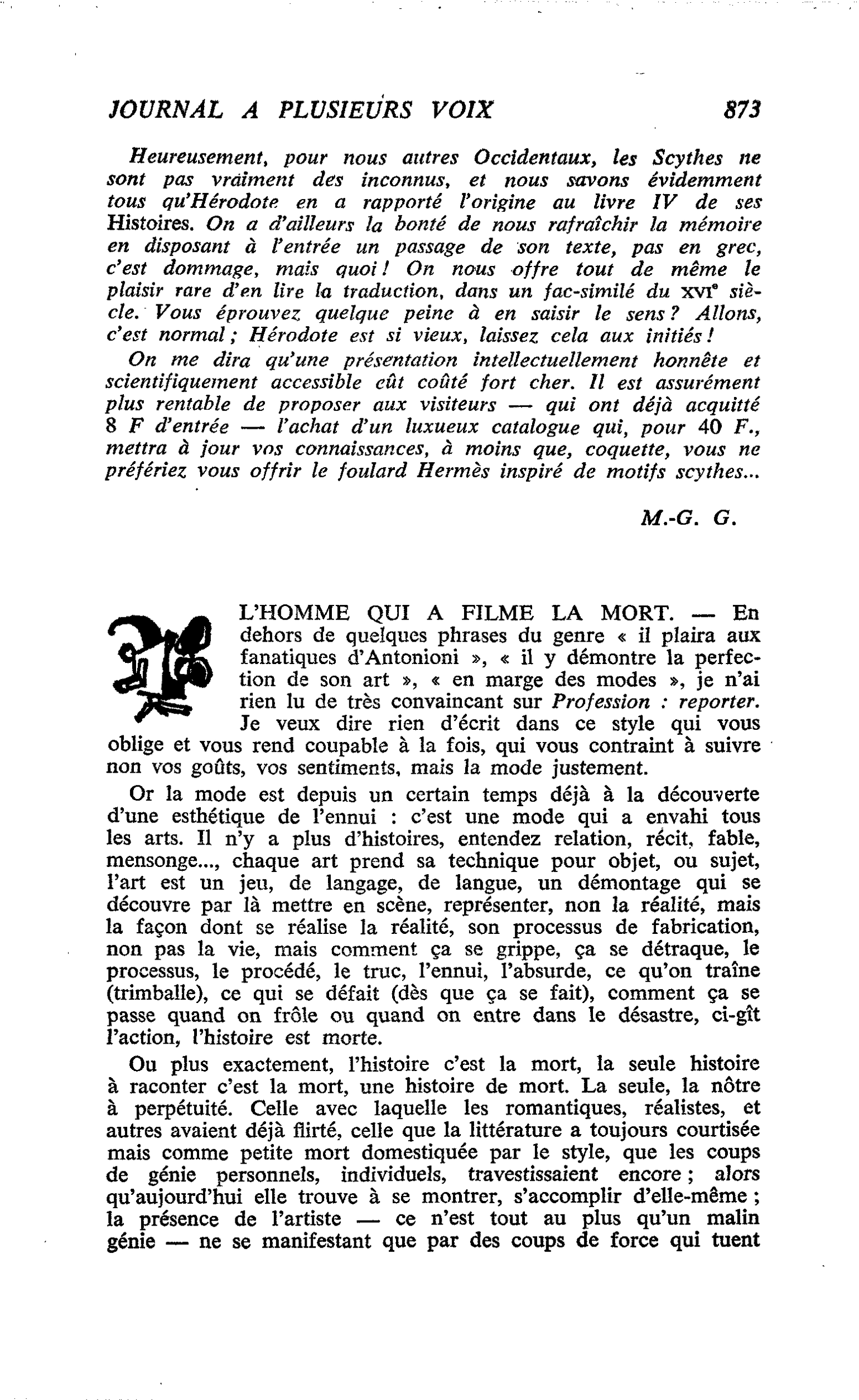 L’HOMME OUI A FILME LA MORT