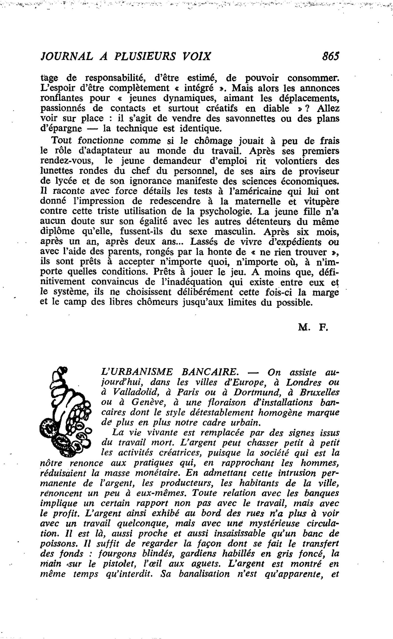 L’URBANISME BANCAIRE