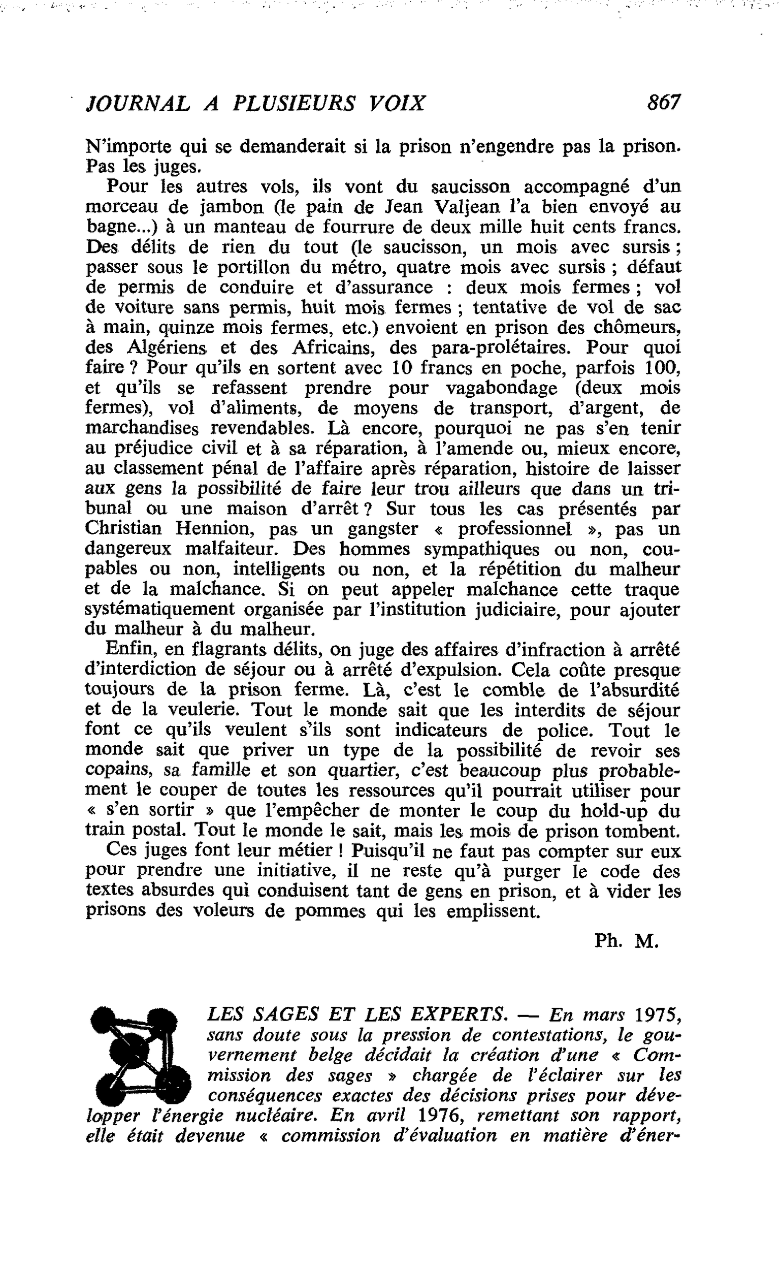 LES SAGES ET LES EXPERTS