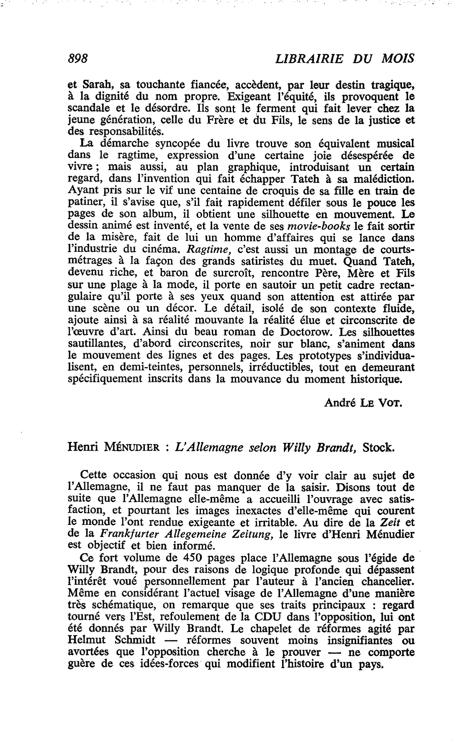 Henri Ménudier : L’Allemagne selon Willy Brandt